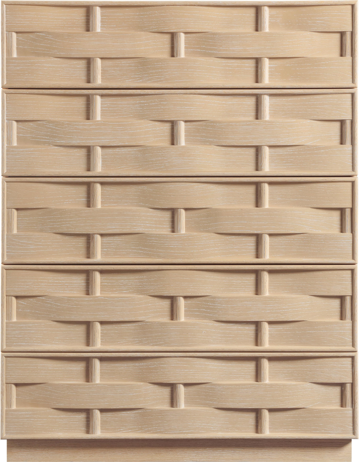 Weave Natural Oak Veneer Chest