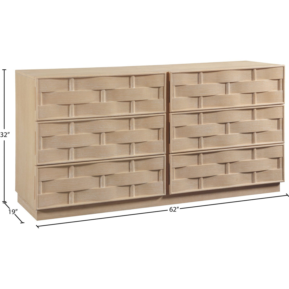 Weave Natural Oak Veneer Dresser