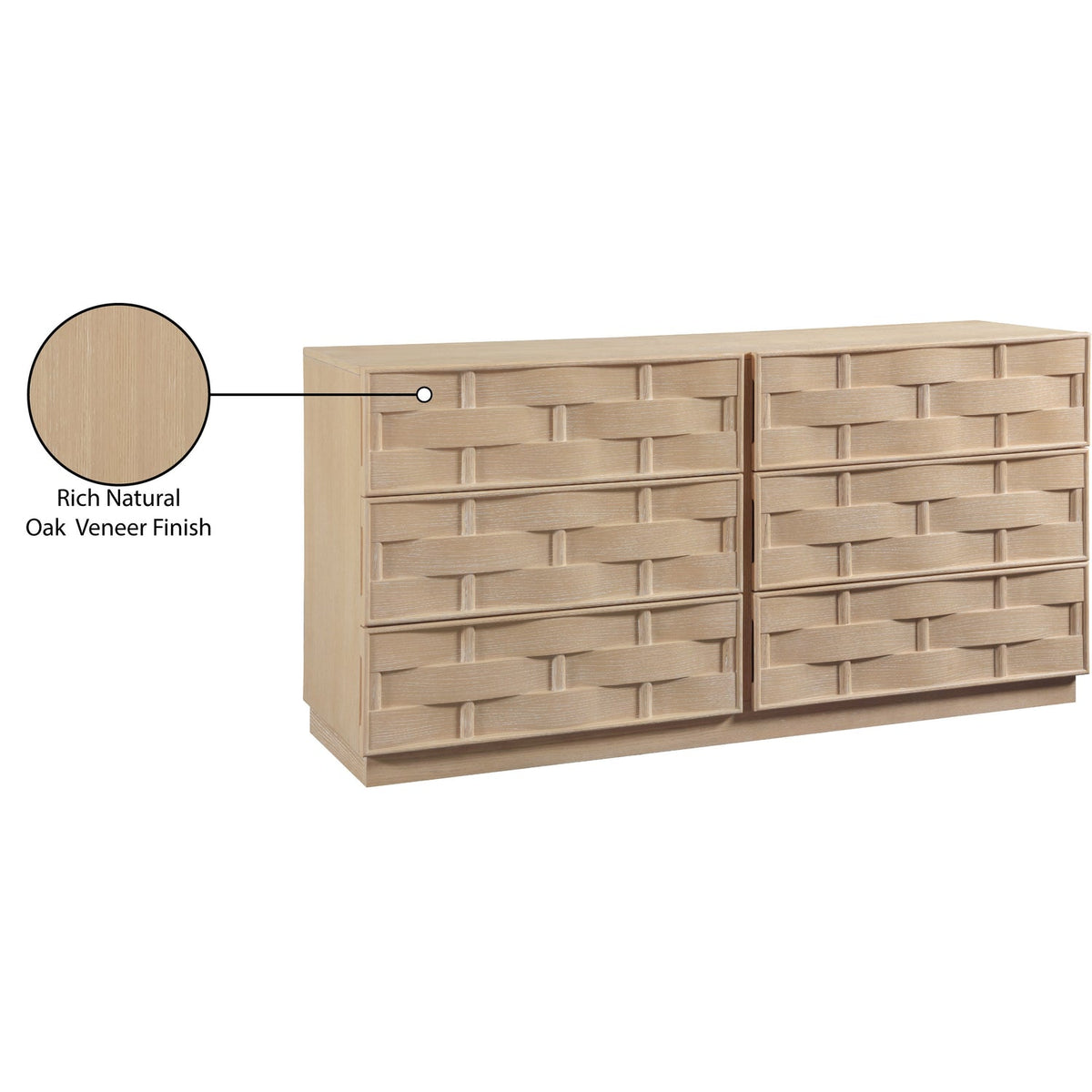 Weave Natural Oak Veneer Dresser