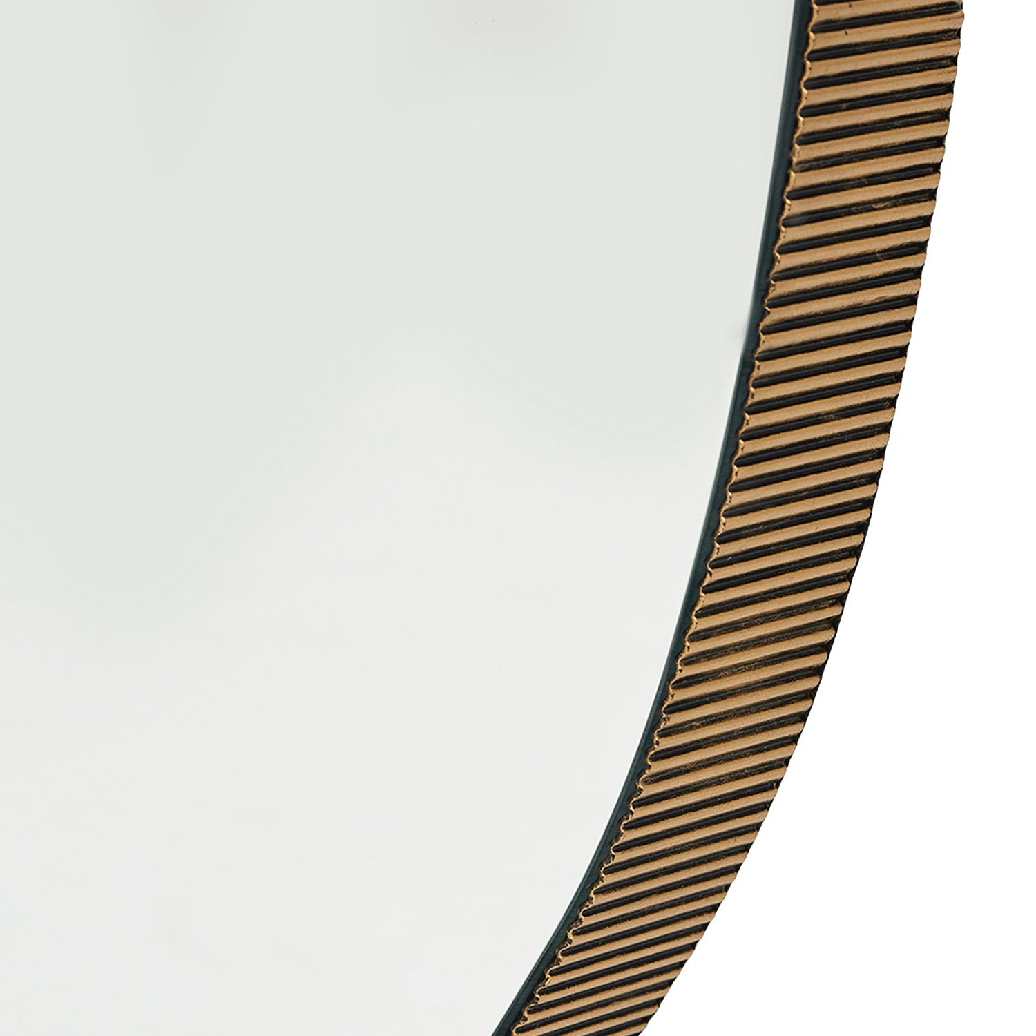 Detail of the frame on the Interlude Home Camille Gilded Brass Organic Mirror
