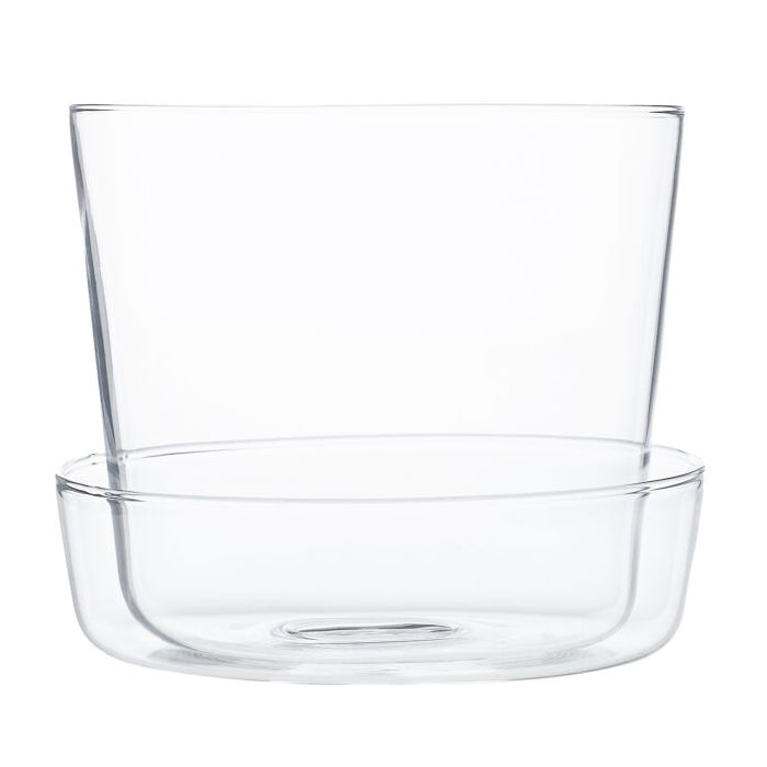 Glass Pot with Saucer