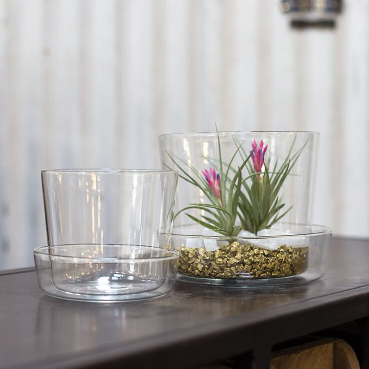 Glass Pot with Saucer