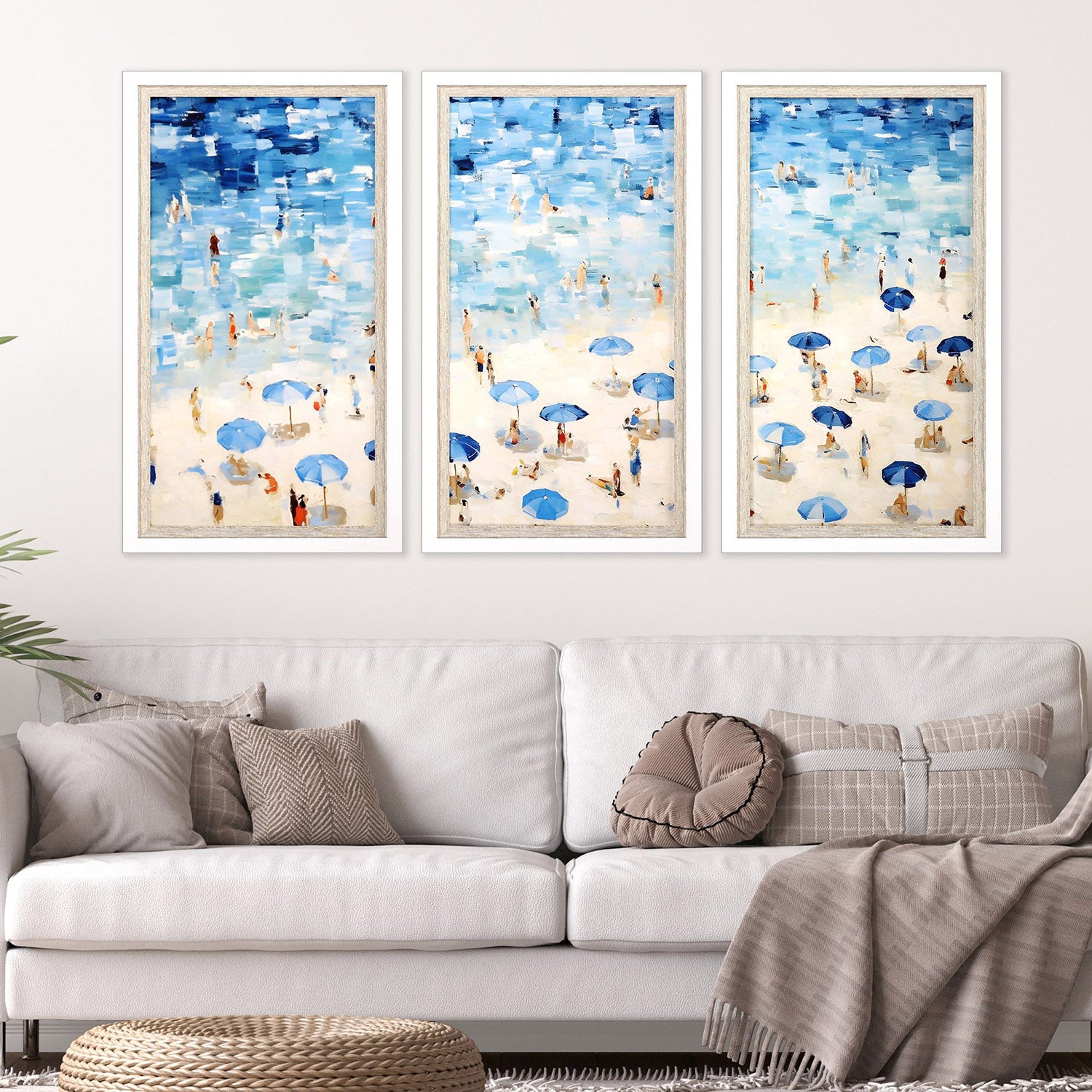 Petal Prints Aerial Beach II Framed Art