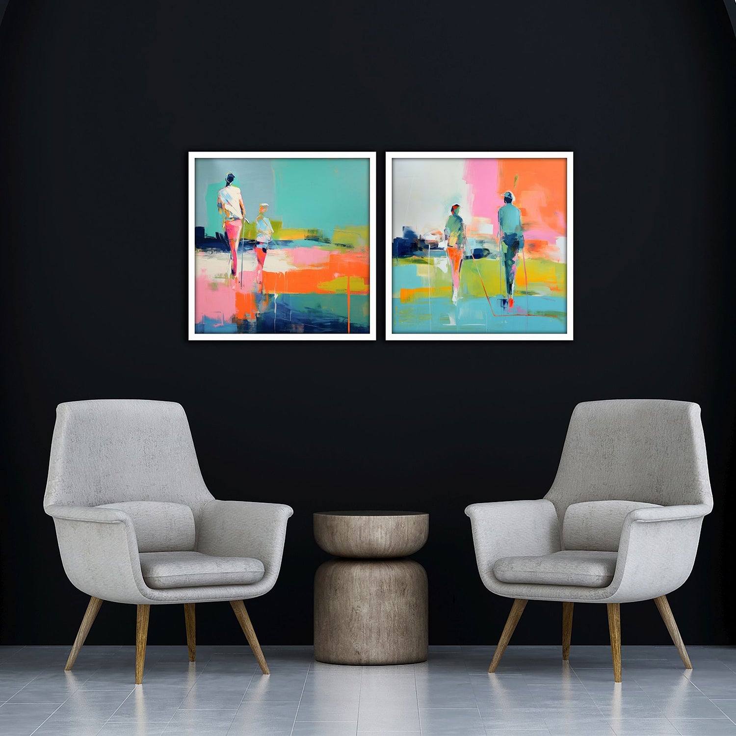 Orlov Golf Players II Framed Art Set of 2