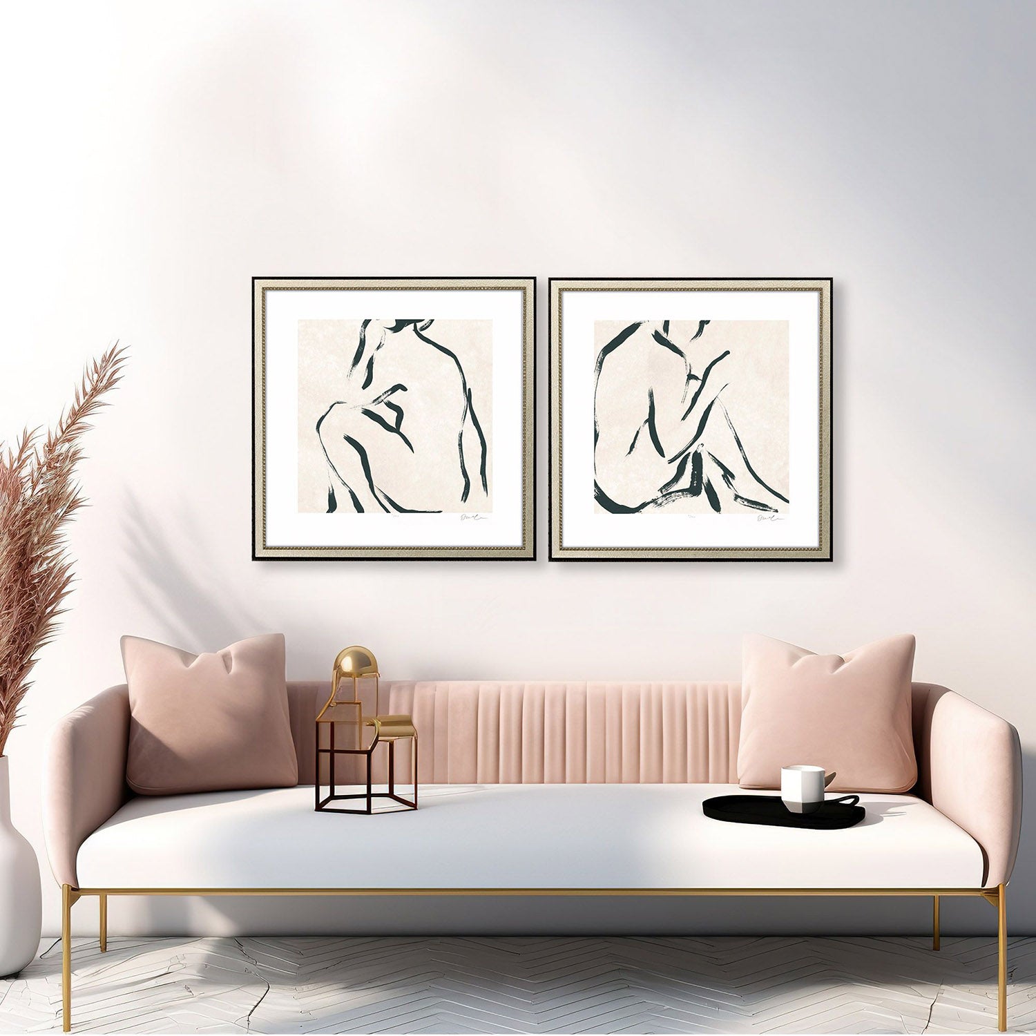 Vess Line Study II Framed Art Set of 2