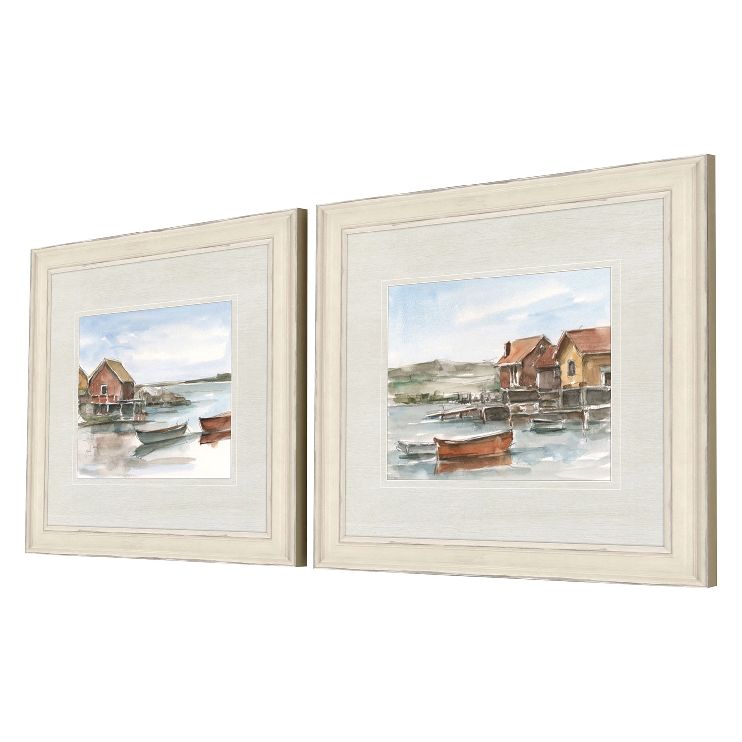Harper Rustic Lake House Framed Art Set of 2
