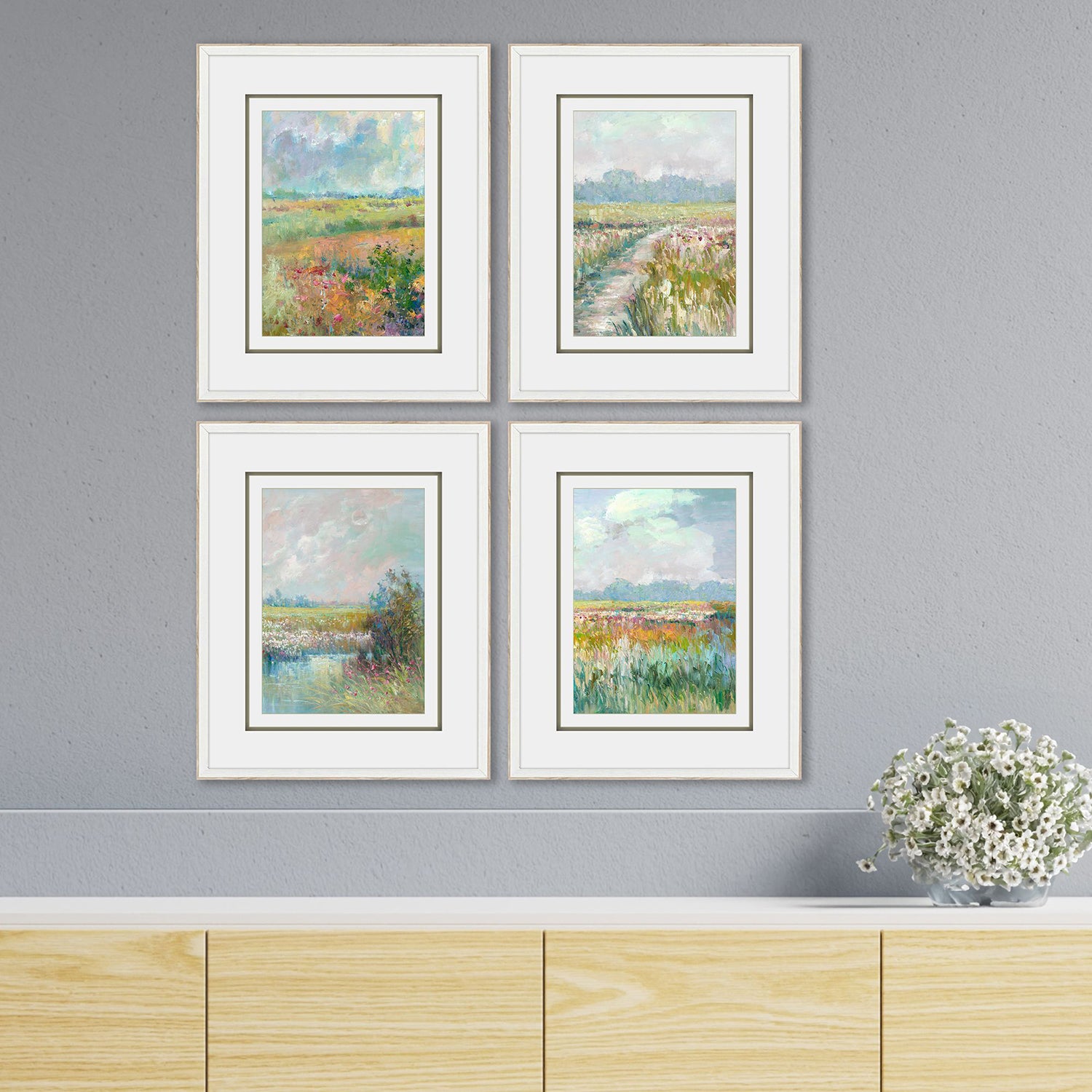 Thomas Colors of Spring Framed Artwork Set of 4