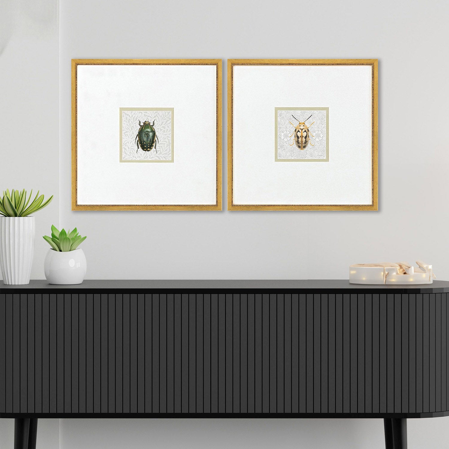 Nai Beetles Framed Artwork Set of 2