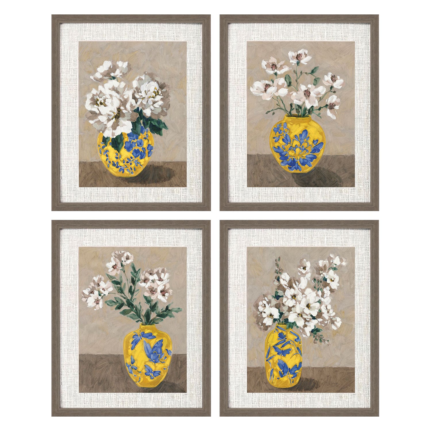 Markham Decorative Bouquet Framed Artwork Set of 4