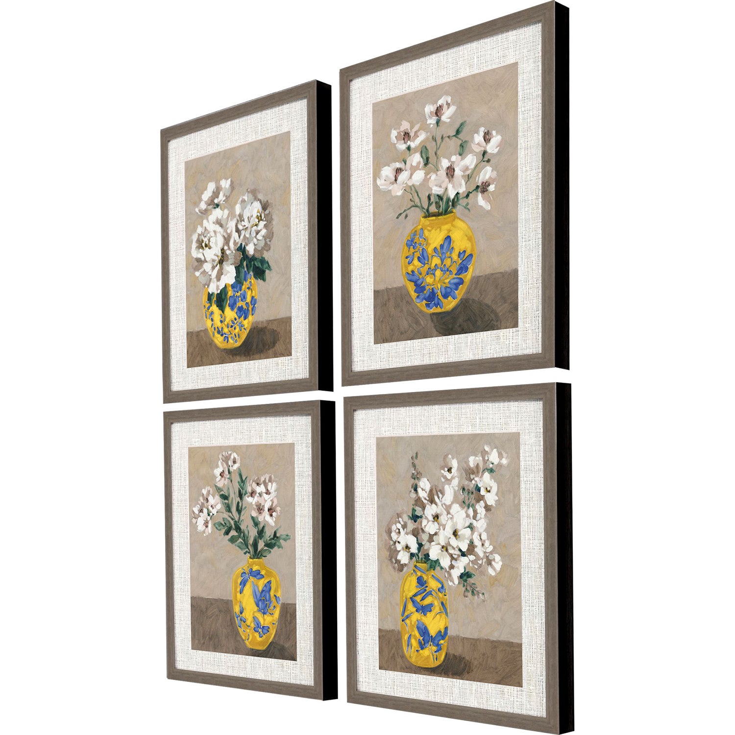 Markham Decorative Bouquet Framed Artwork Set of 4