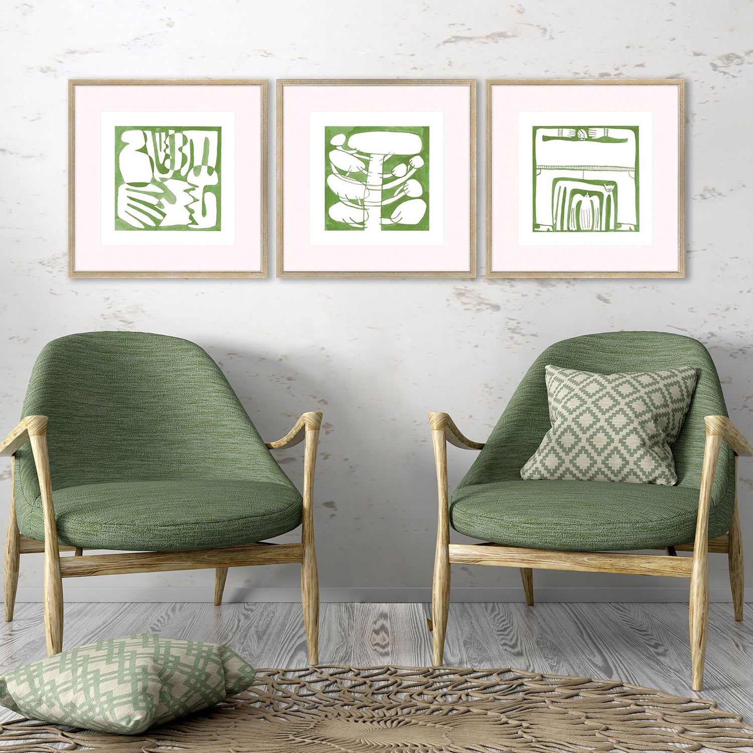 Watts Minimal Moments I Framed Artwork Set of 3