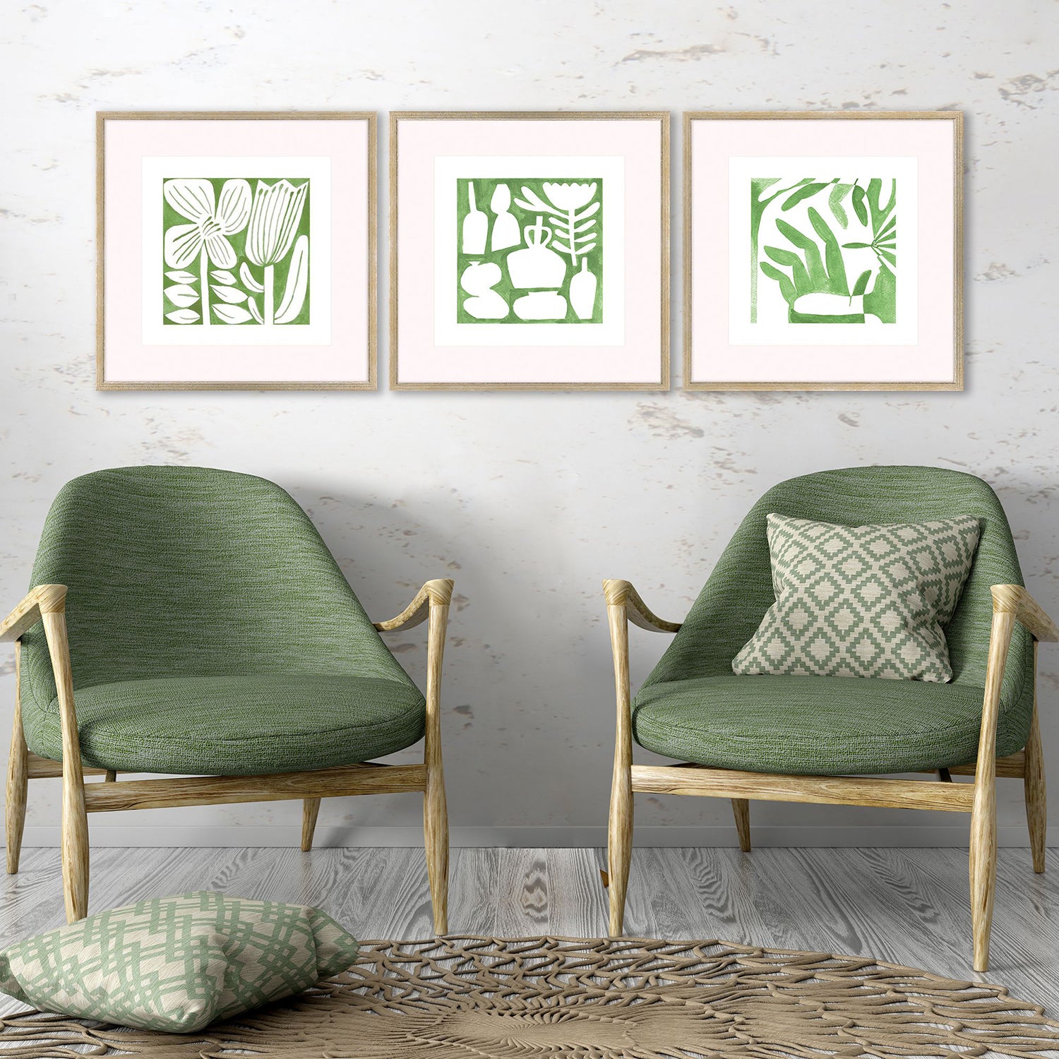 Watts Minimal Moments II Framed Artwork Set of 3