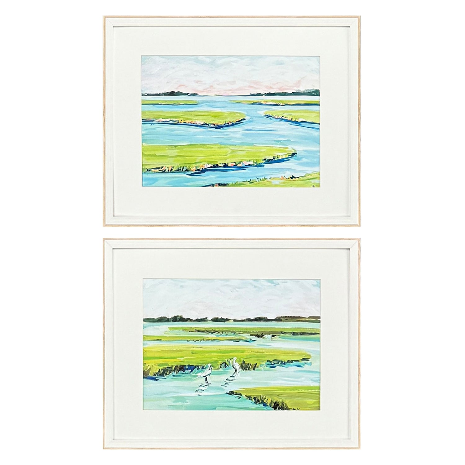 Devine Dusky Marsh Framed Artwork Set of 2