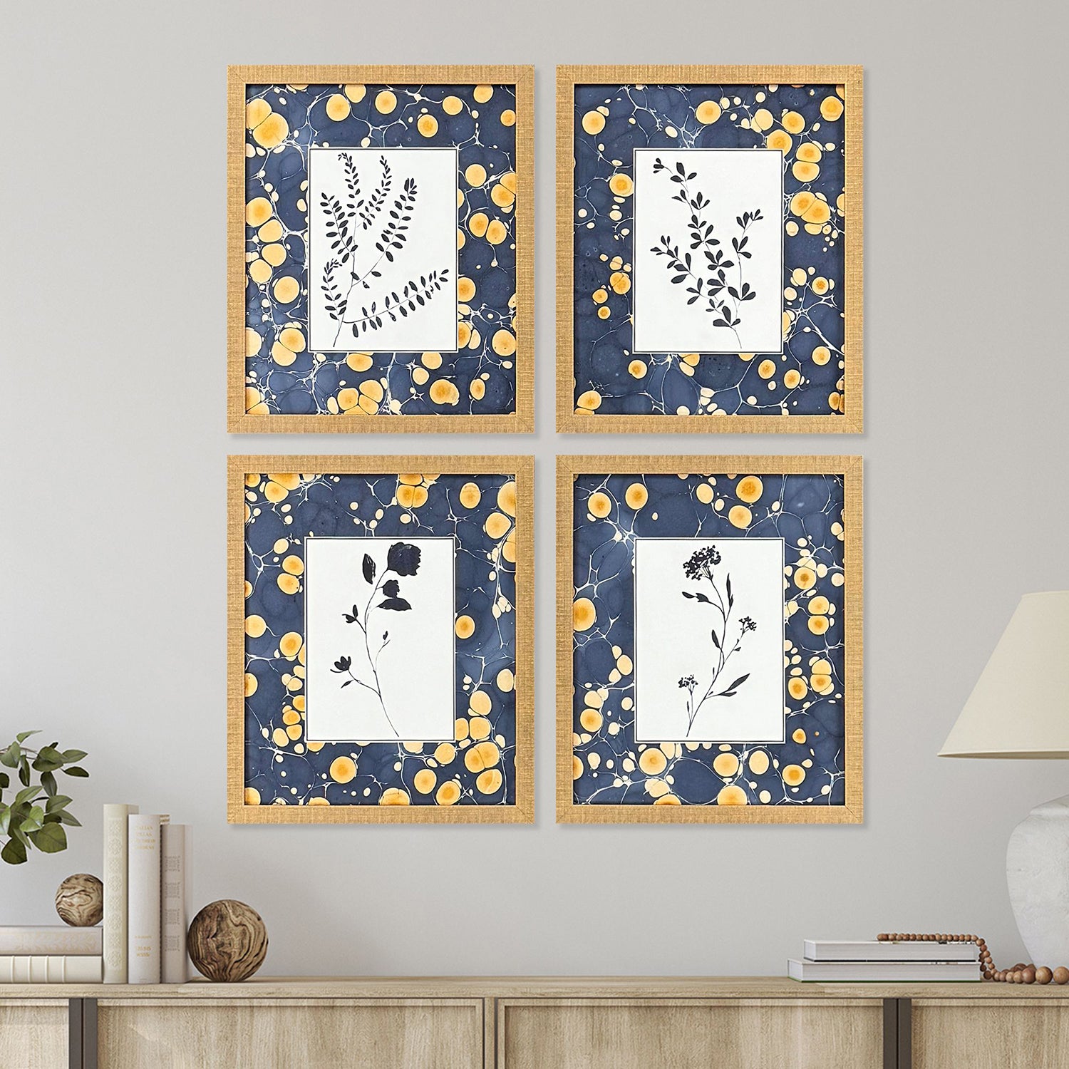 Nai Simple Nature Framed Artwork Set of 4