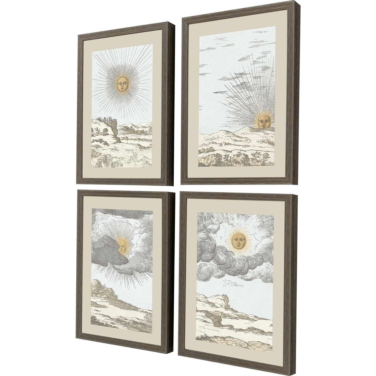 Drammas Sun Framed Artwork Set of 4