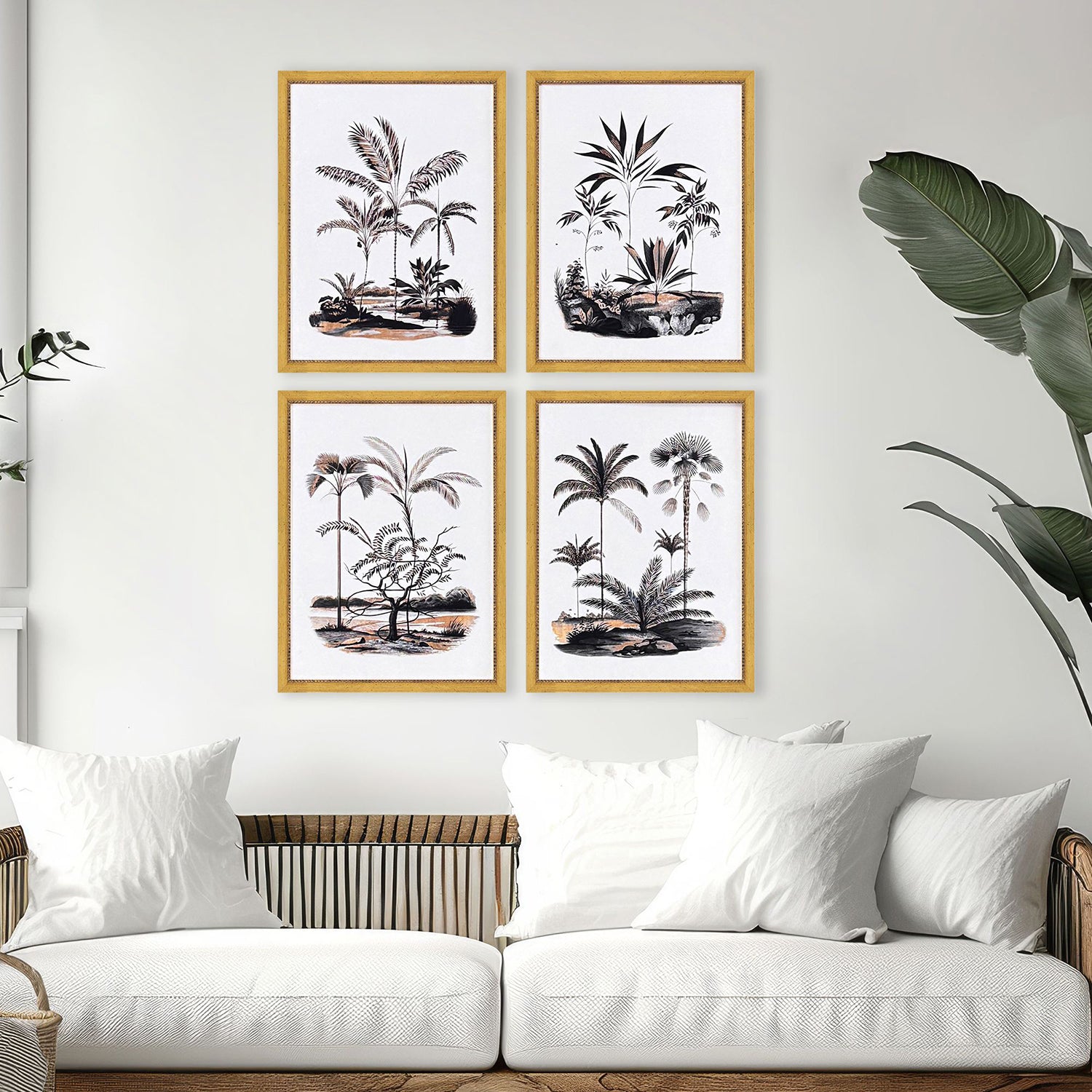 Drammis Exotic Terrain Framed Artwork Set of 4
