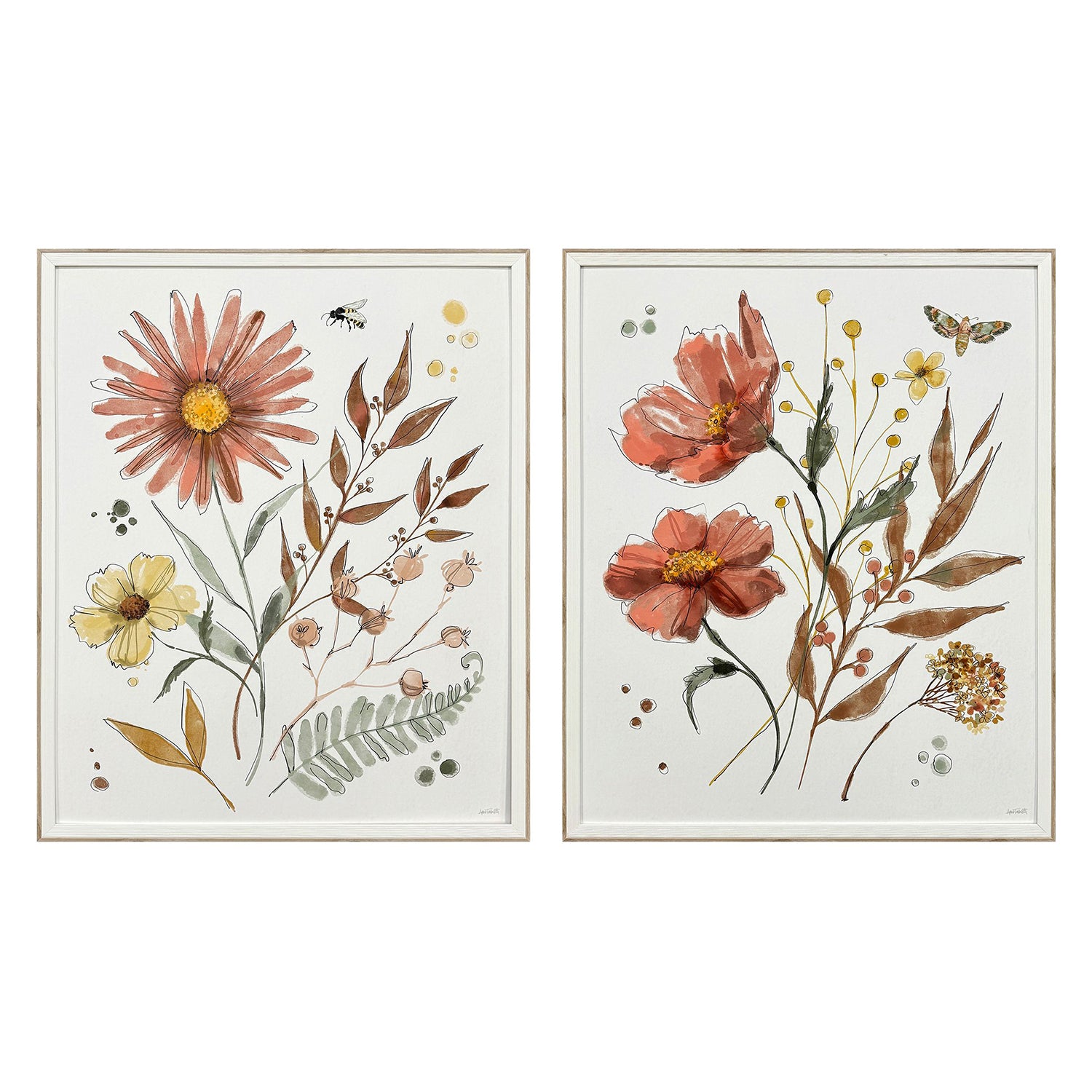 Tavoletti Full Bloom I Framed Artwork Set of 2