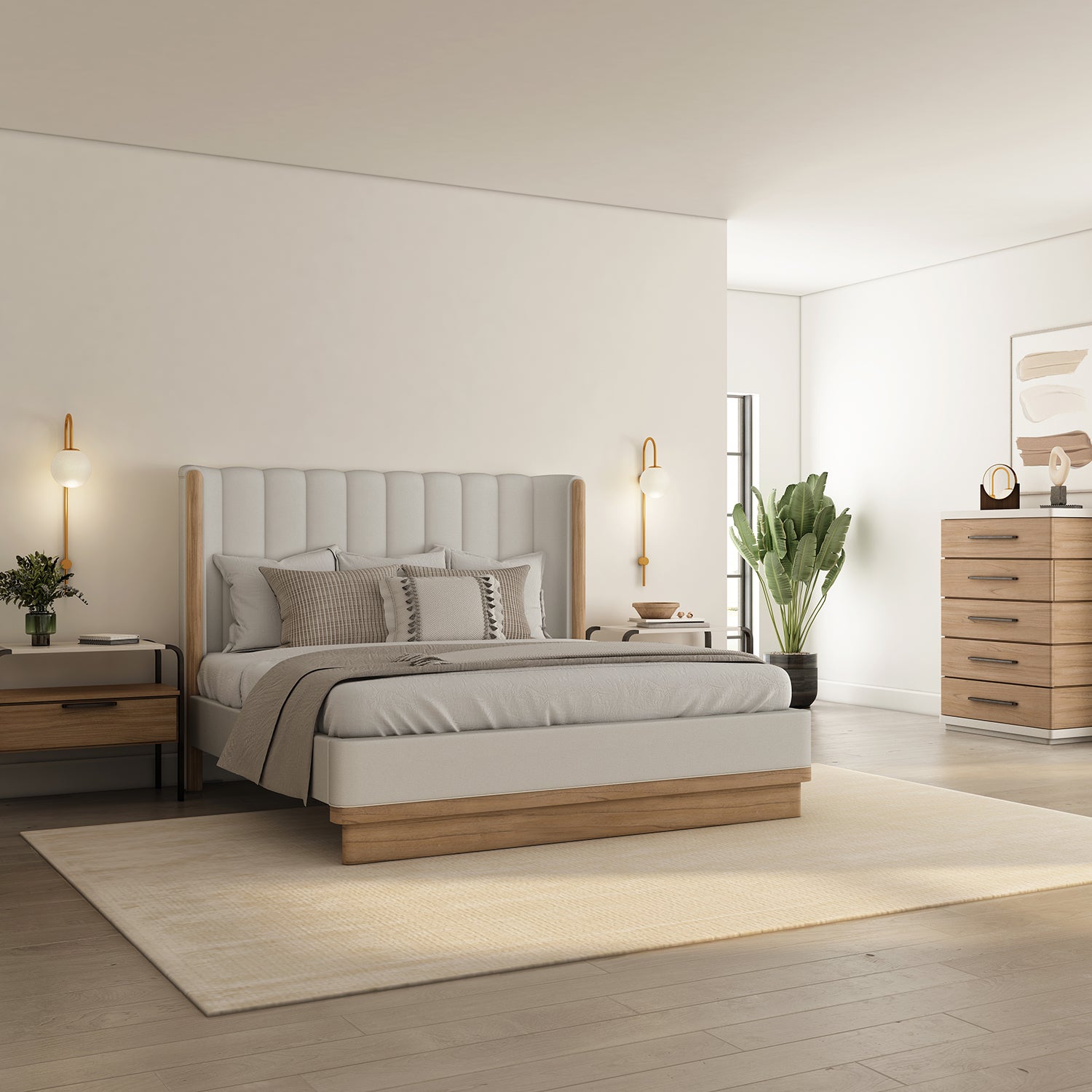 A.R.T. Furniture Portico Upholstered Shelter Bed