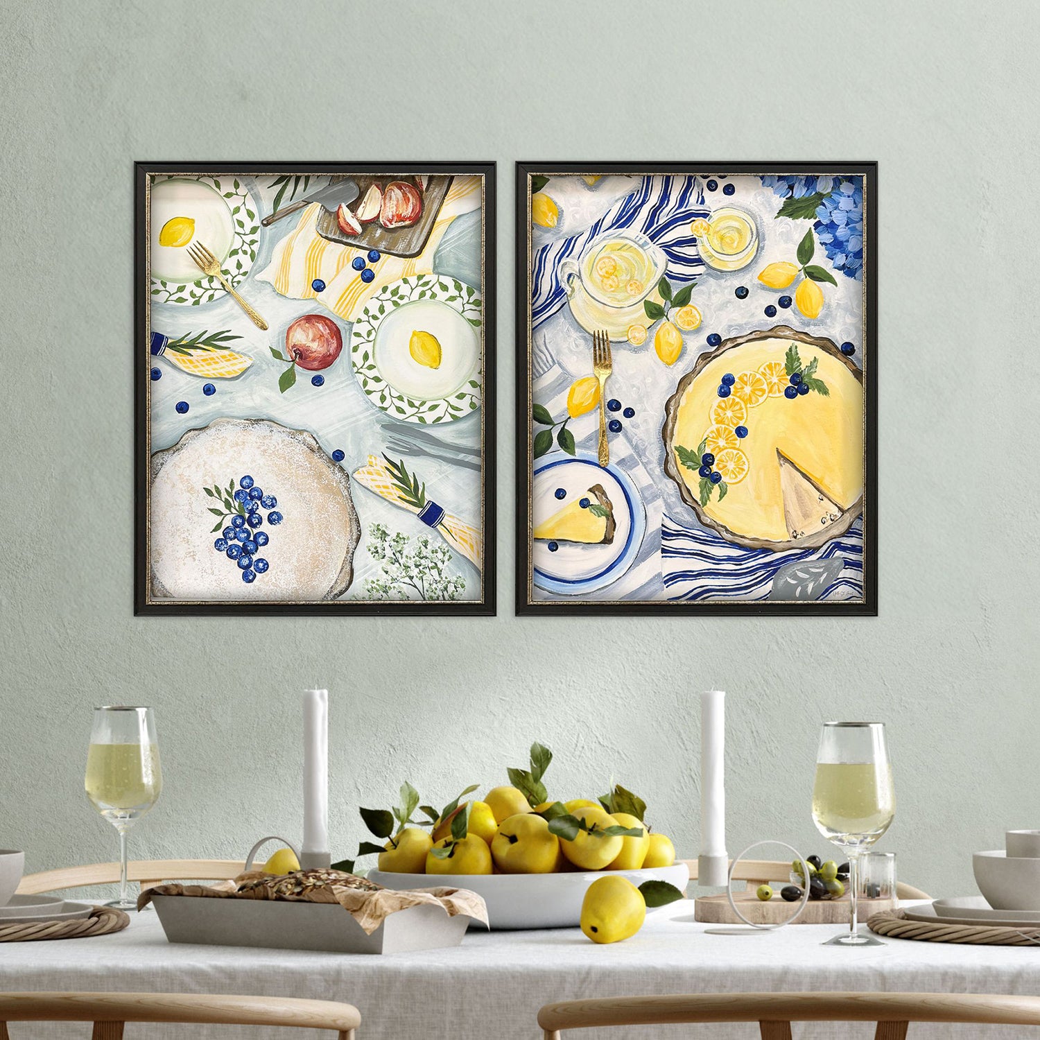 St Amant Summer Oinic Framed Artwork Set of 2