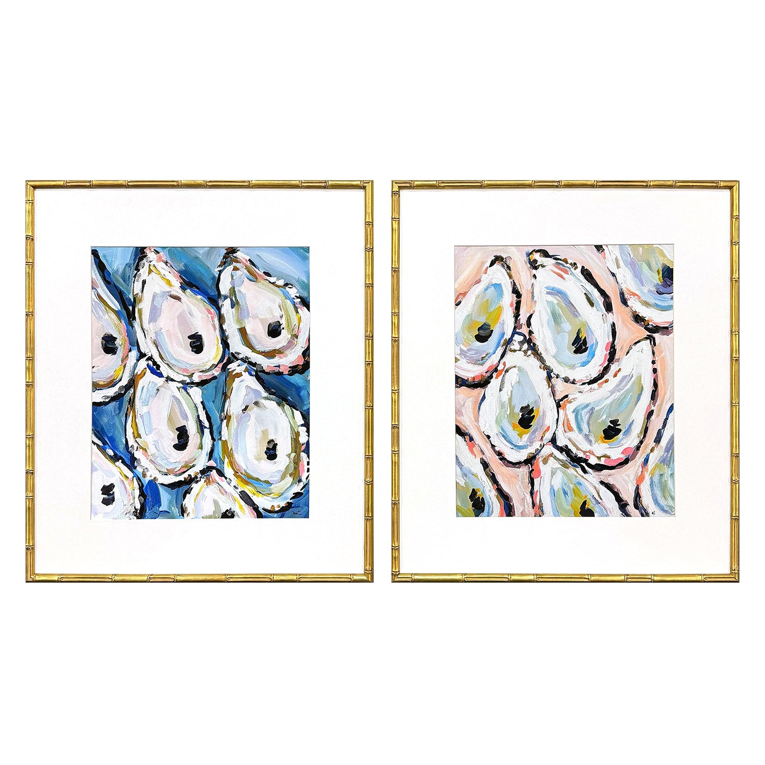 Devine Oyster Shells Framed Artwork Set of 2