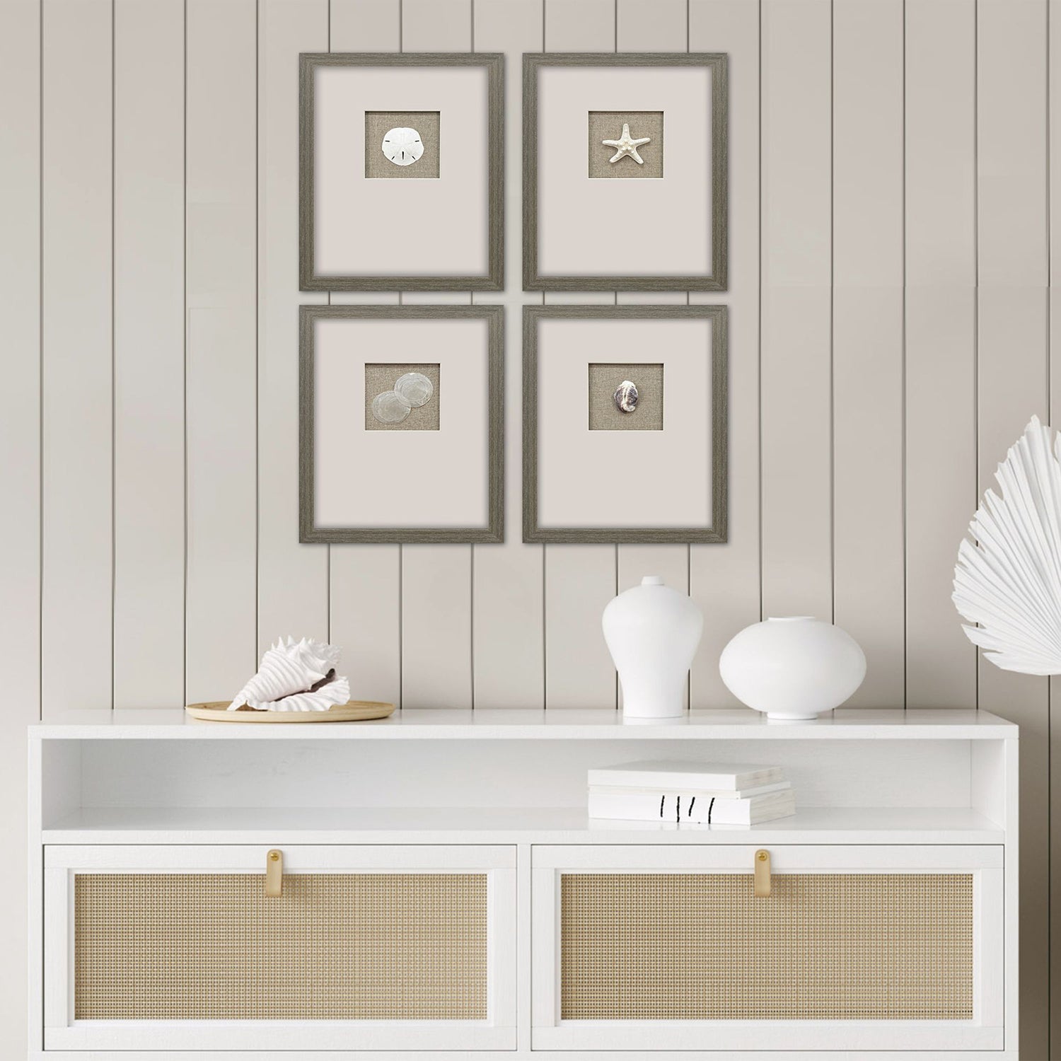 Inspire Studio Natural Elements Framed Artwork Set of 4
