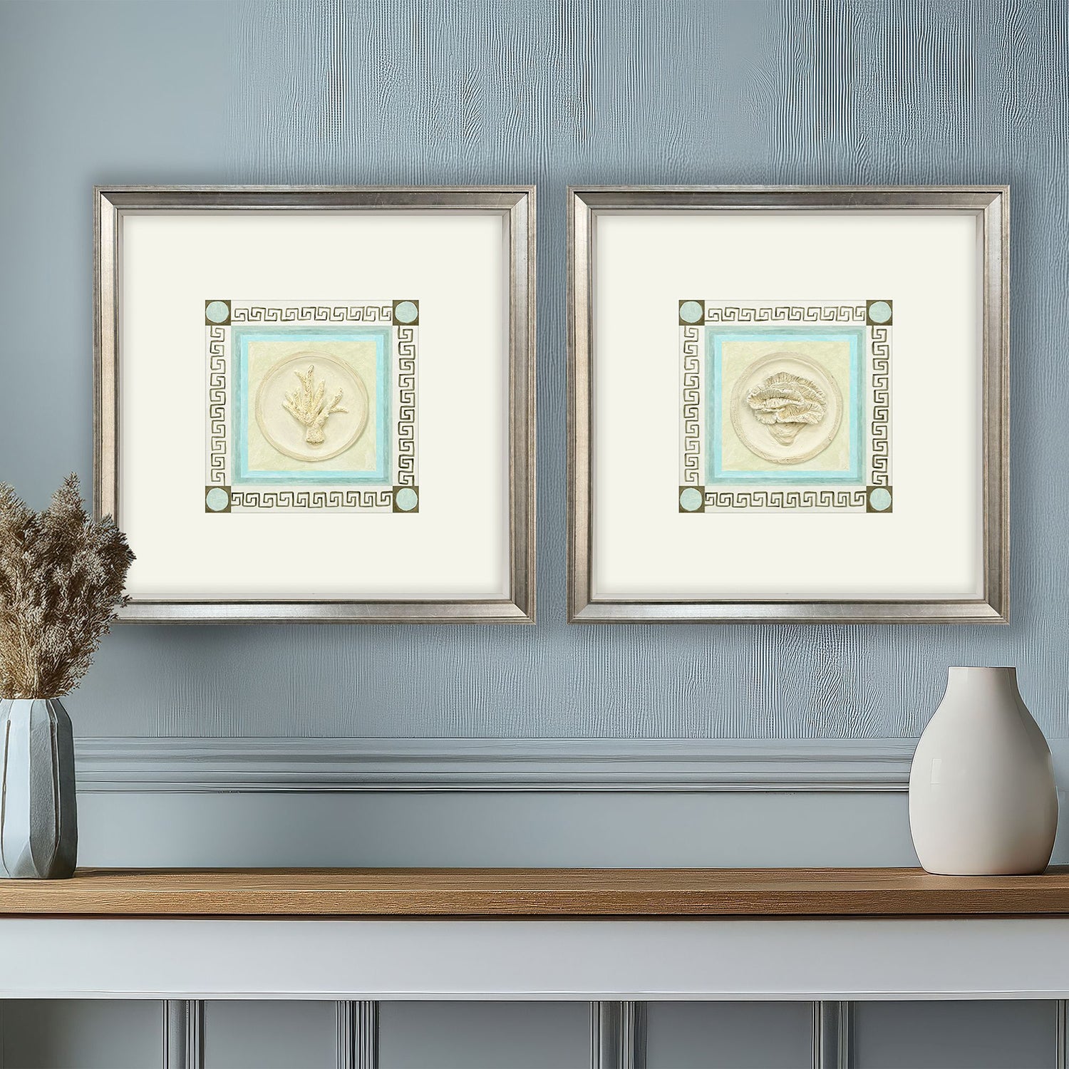 PopJoy Studio Coral Circles I Framed Artwork Set of 2