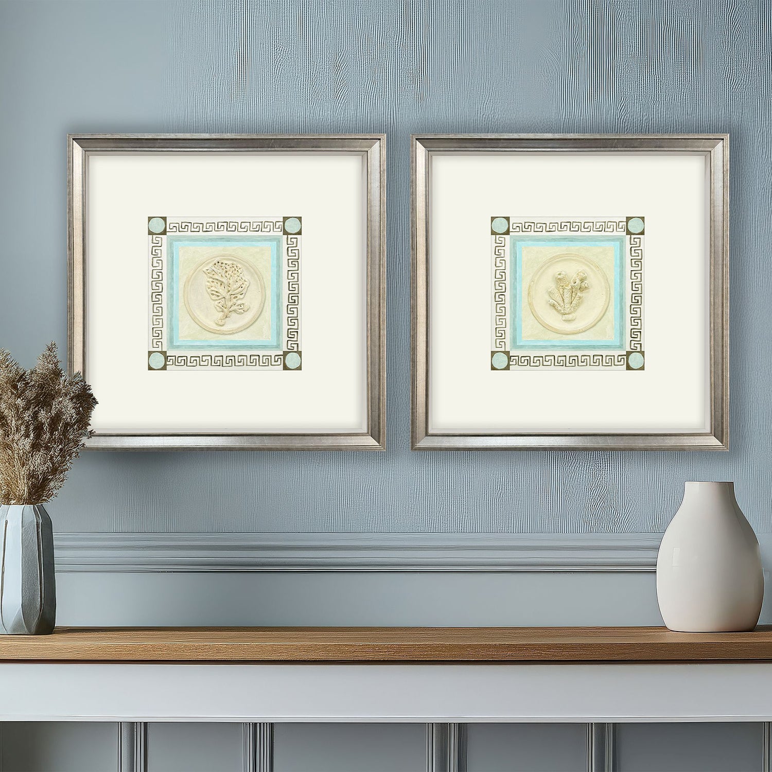 PopJoy Studio Coral Circles II Framed Artwork Set of 2