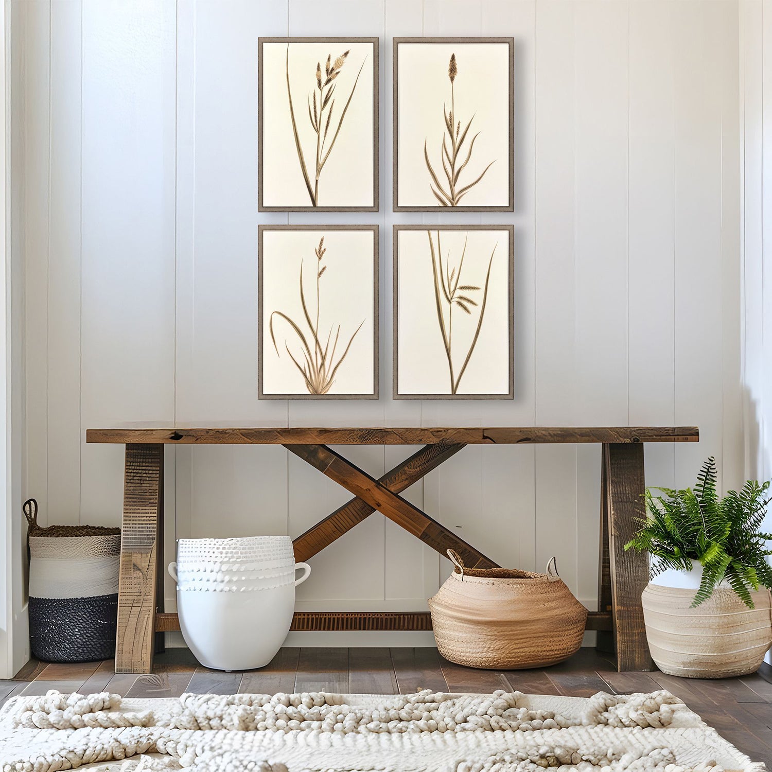Giclee Studio Varying Grasses Framed Artwork Set of 4