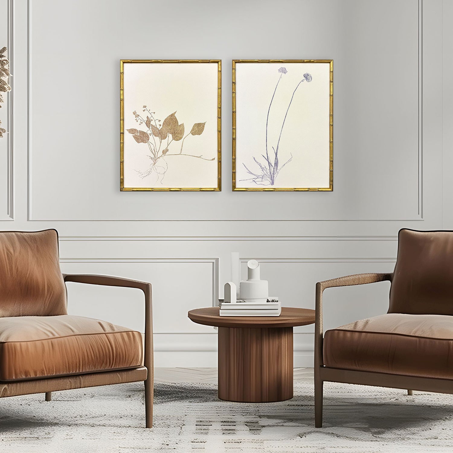 Bell Floral Trace II Framed Artwork Set of 2