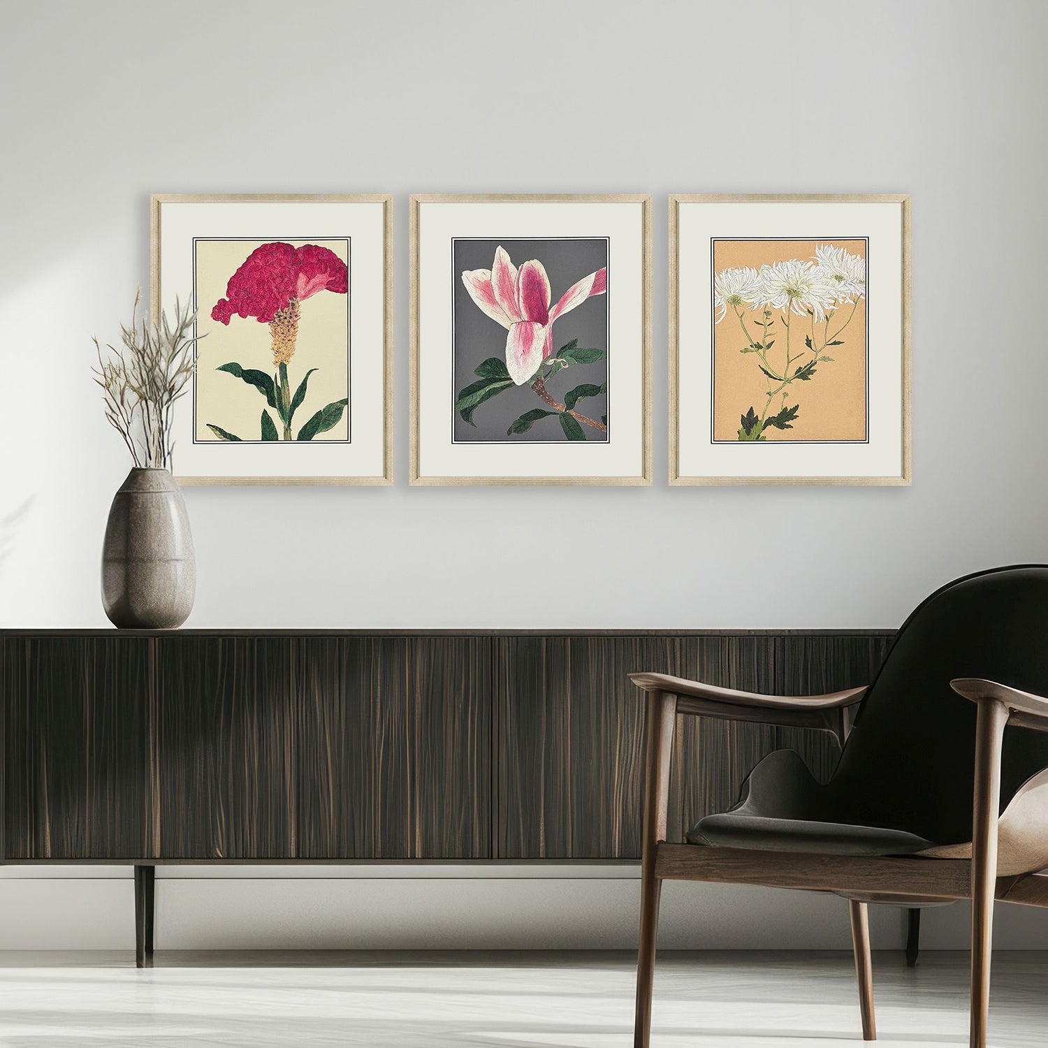 Drammis Enchanted Blooms I Framed Artwork Set of 3