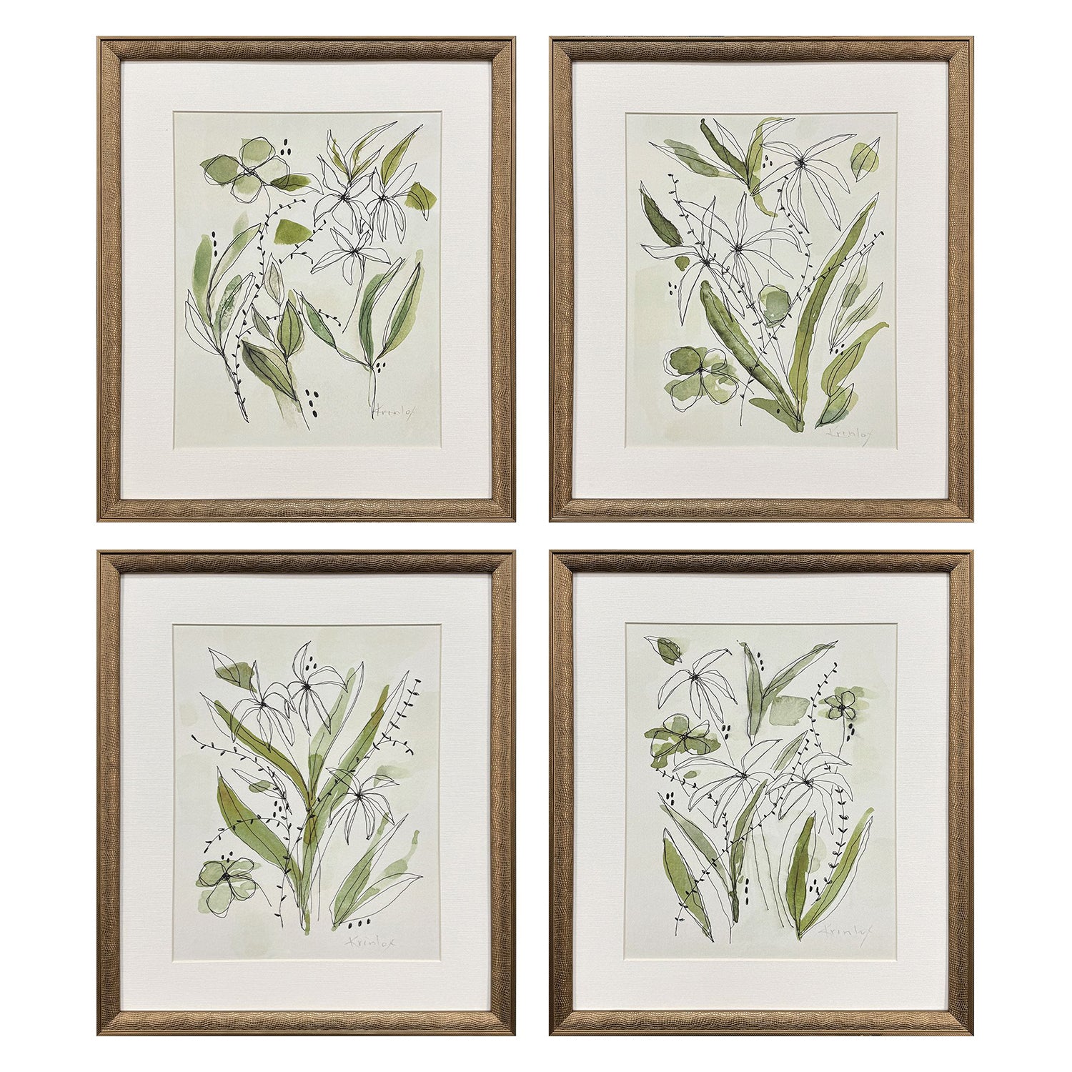 Krinlox Bliss Framed Artwork Set of 4