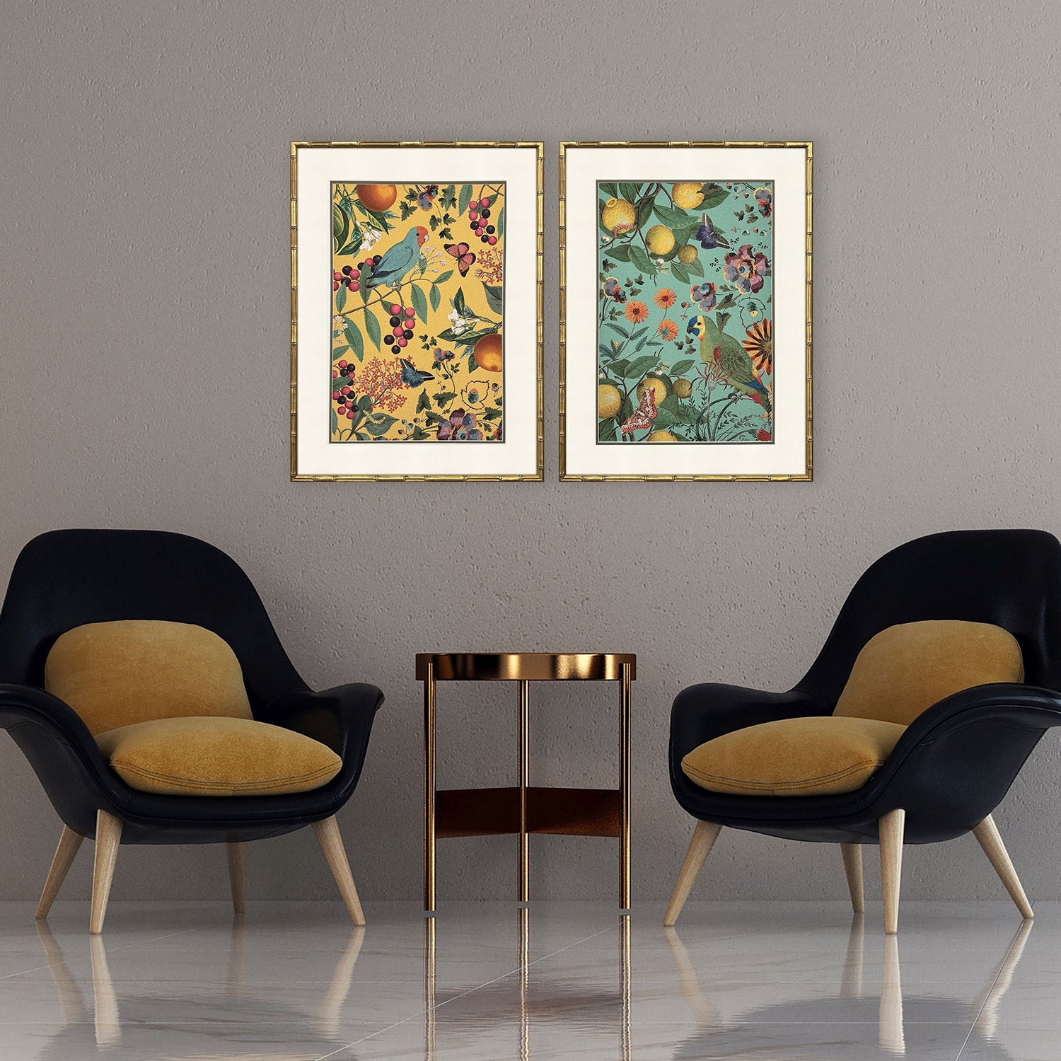 Drammis Floral Emotions Framed Artwork Set of 4
