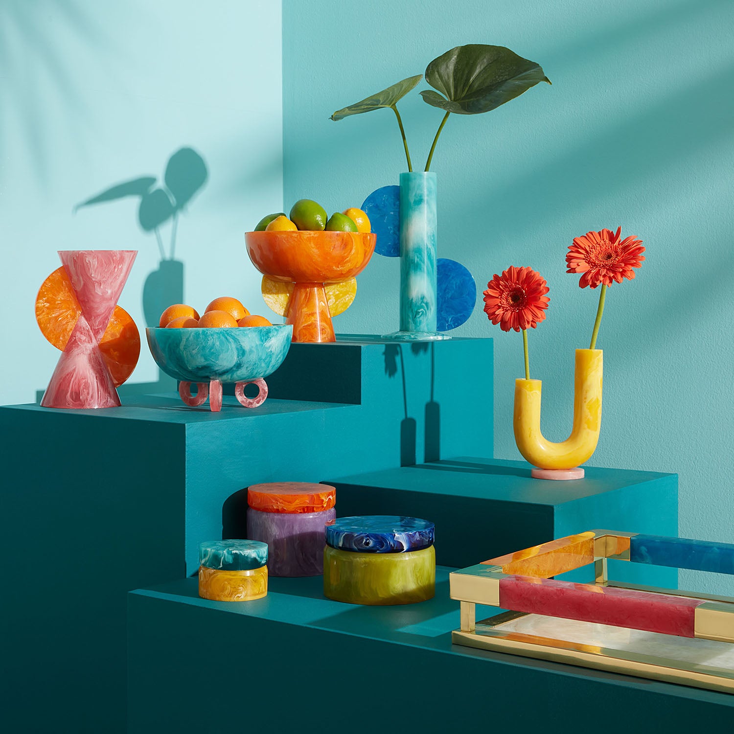 Jonathan Adler Mustique Double Tube Vase