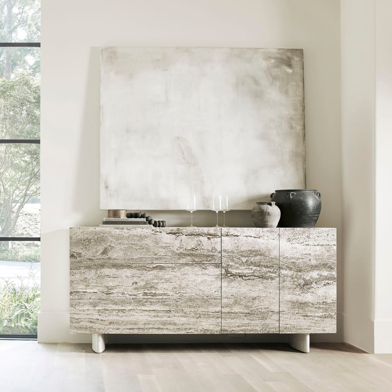 Bernhardt Sereno Travertine Buffet