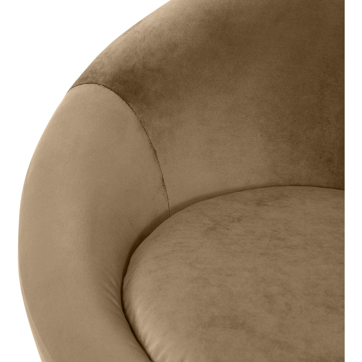 Tristan Beige Velvet Upholstered Accent Chair