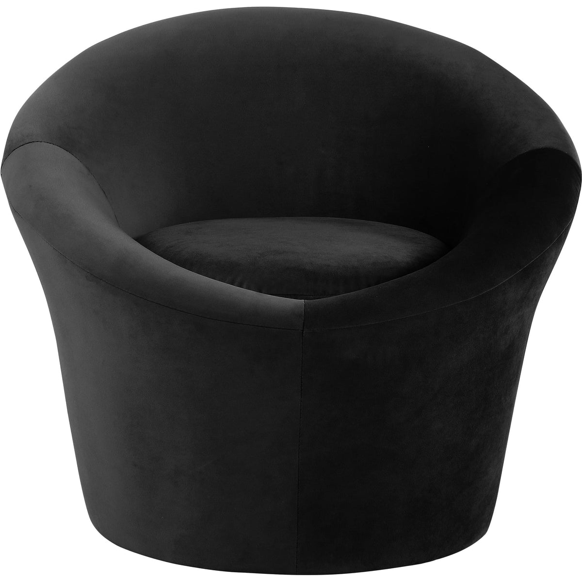 Tristan Black Velvet Upholstered Accent Chair