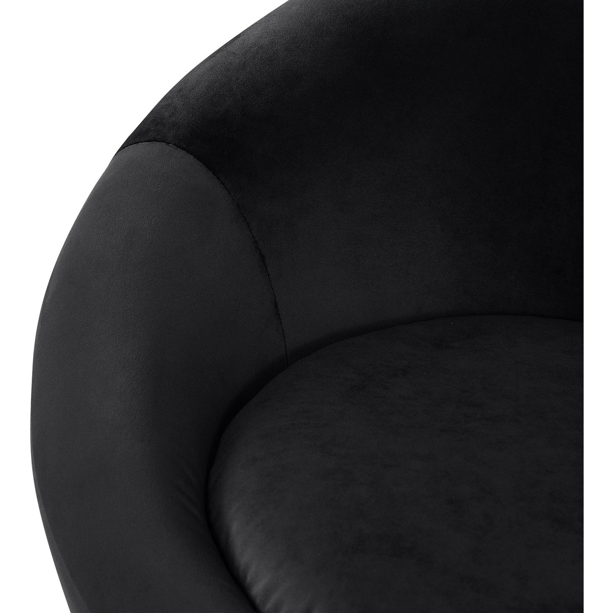 Tristan Black Velvet Upholstered Accent Chair