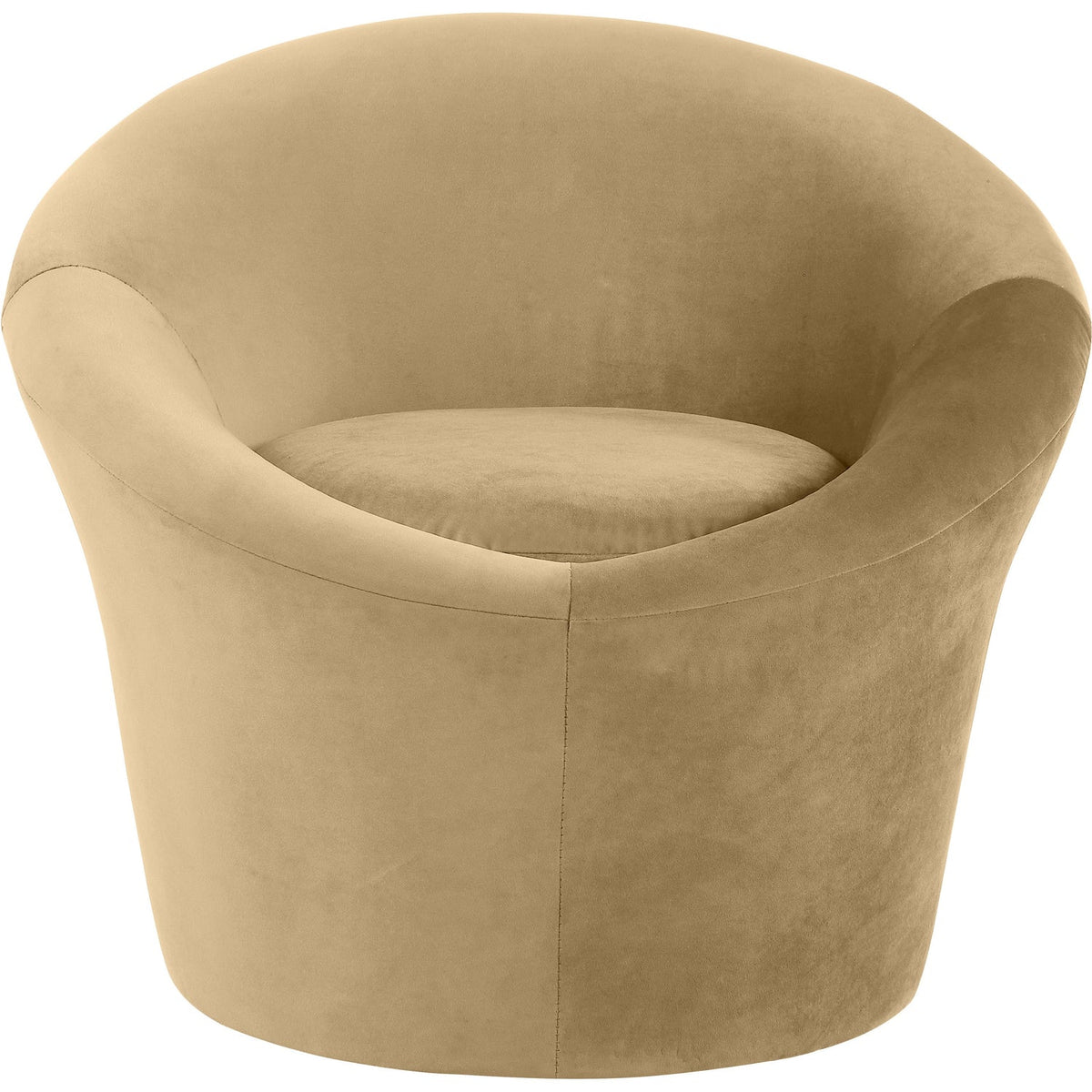 Tristan Camel Velvet Upholstered Accent Chair