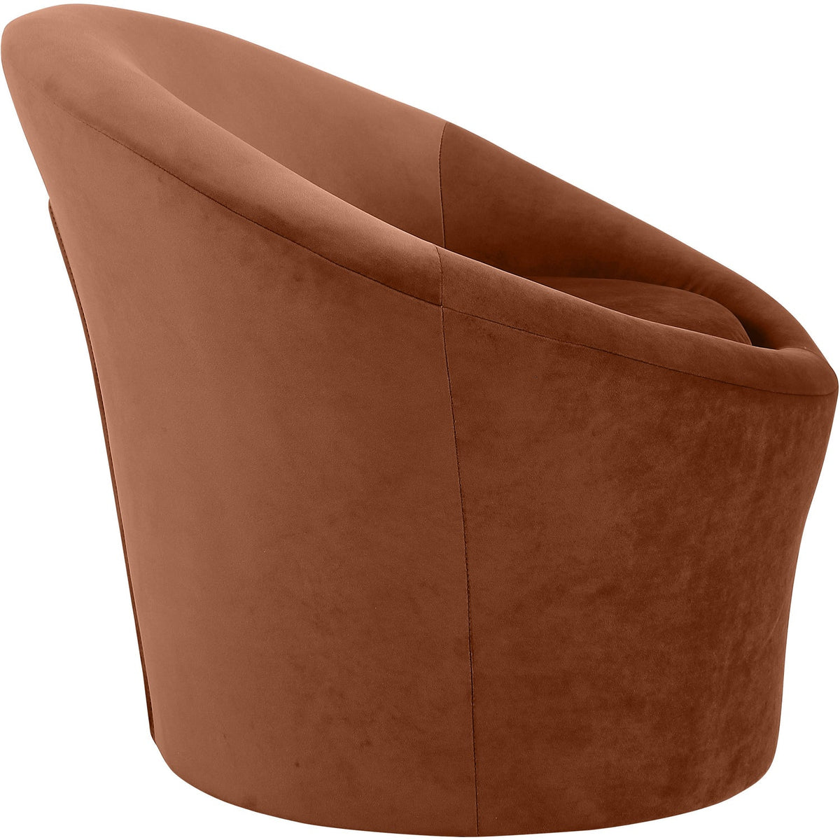 Tristan Cognac Velvet Upholstered Accent Chair
