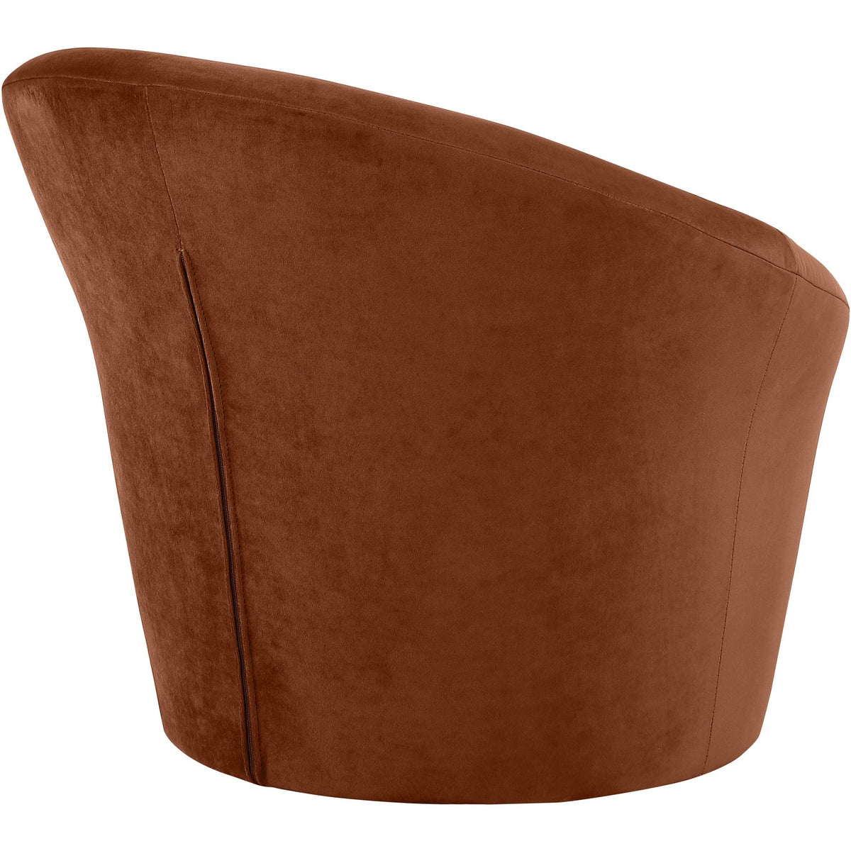 Tristan Cognac Velvet Upholstered Accent Chair