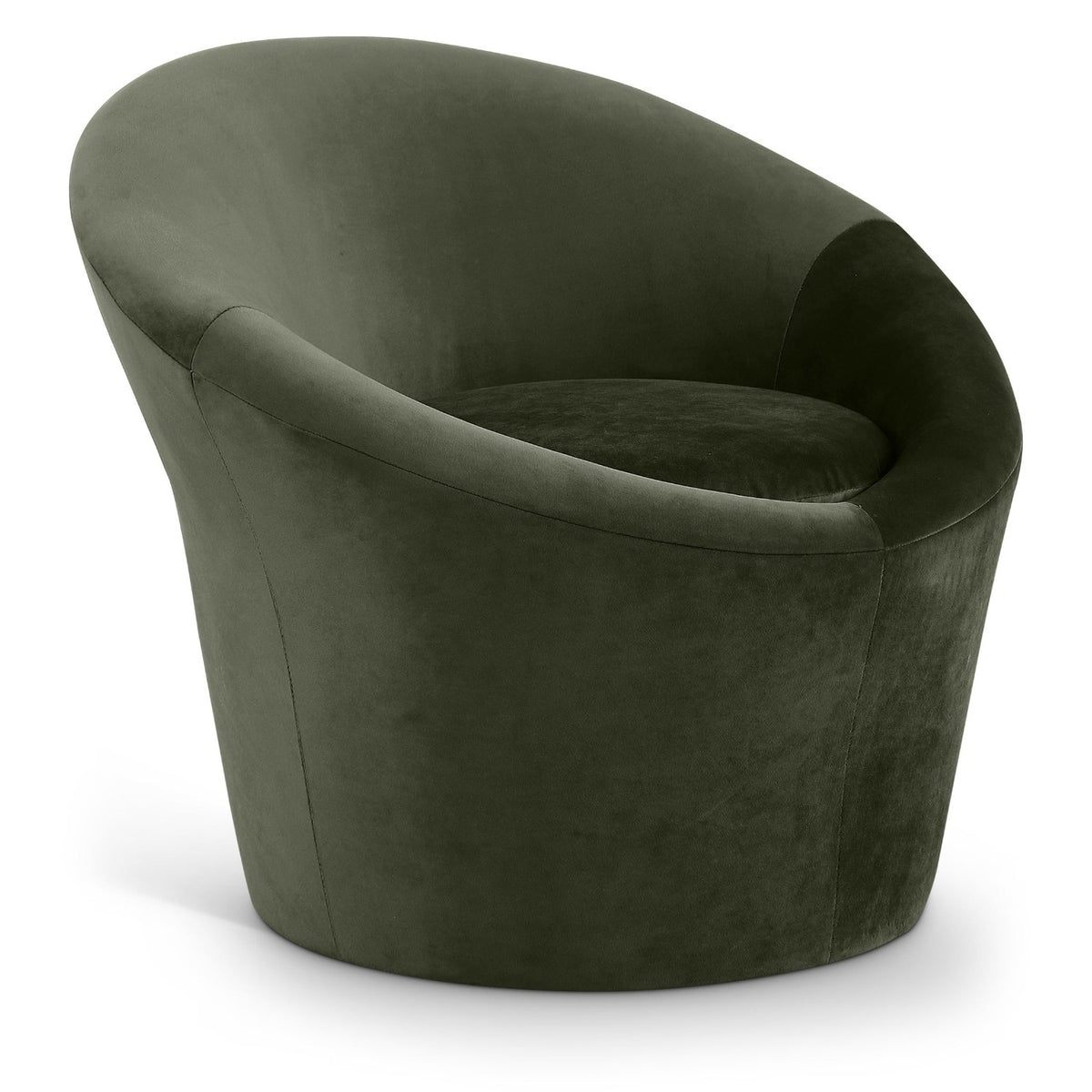 Tristan Green Velvet Upholstered Accent Chair in green 460 GSM velvet, primary product view