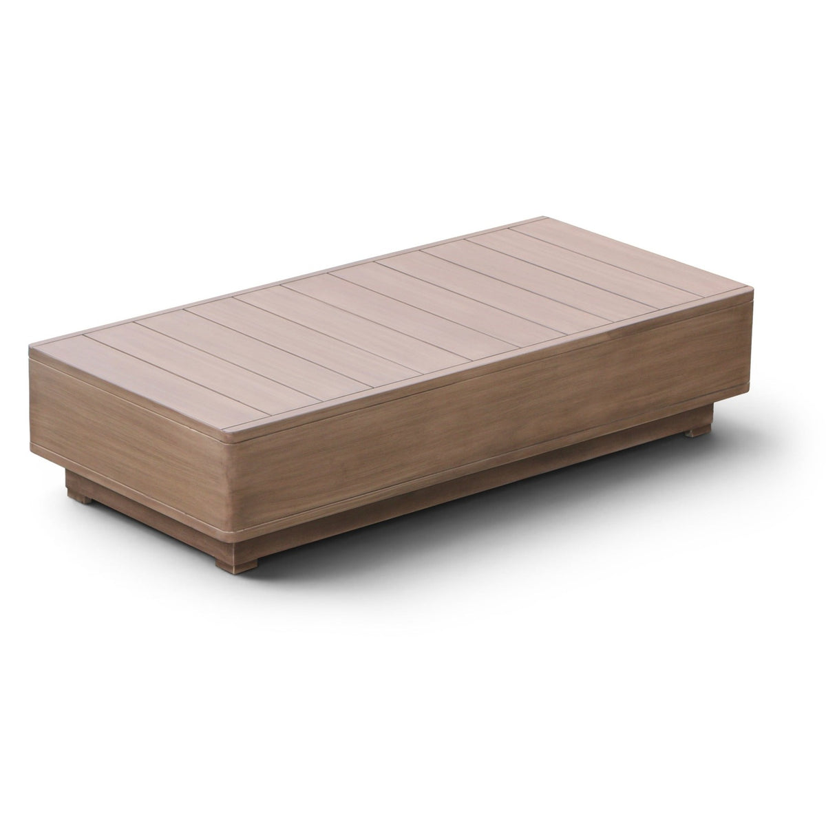 Solace Natural Acacia Wood Outdoor Patio Coffee Table in solid natural acacia wood, primary product view