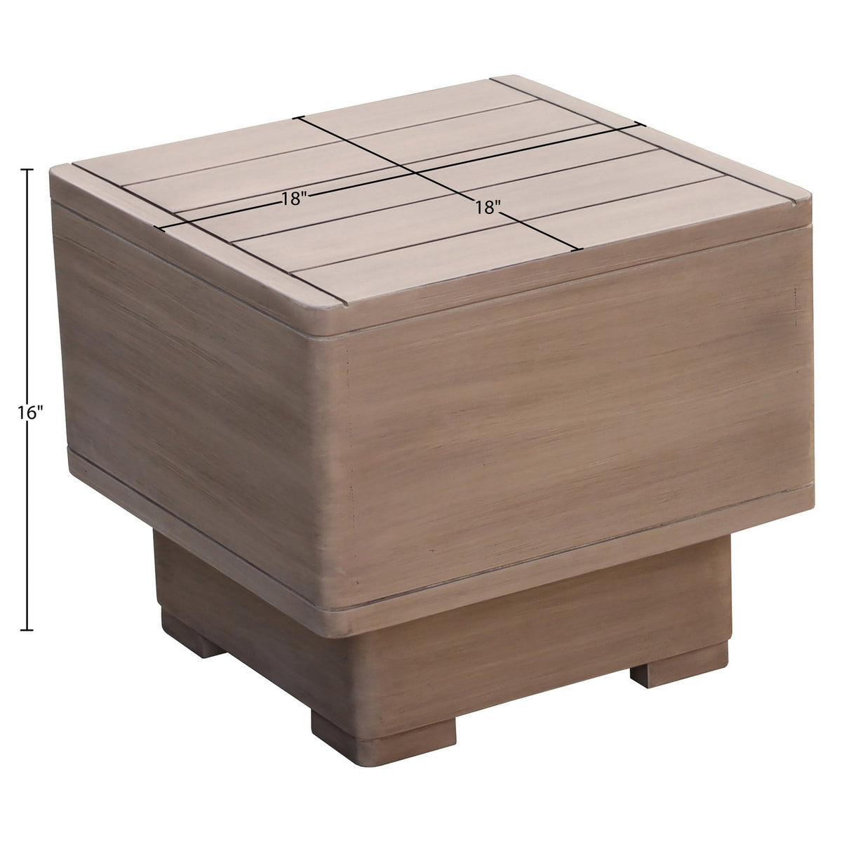 Solace Natural Acacia Wood Outdoor Patio End Side Table Set of 2