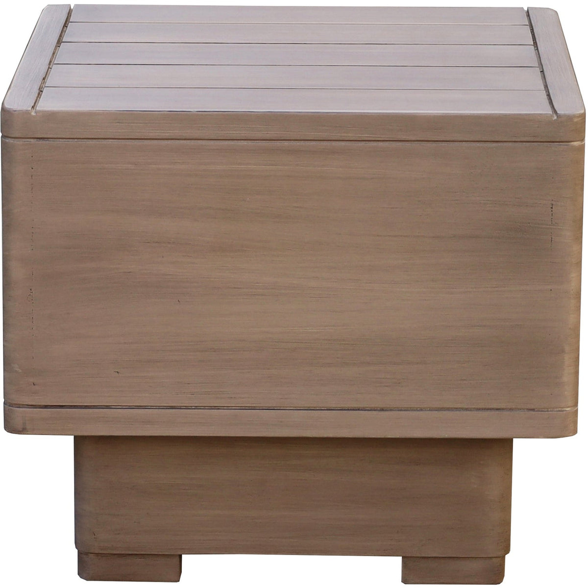 Solace Natural Acacia Wood Outdoor Patio End Side Table Set of 2