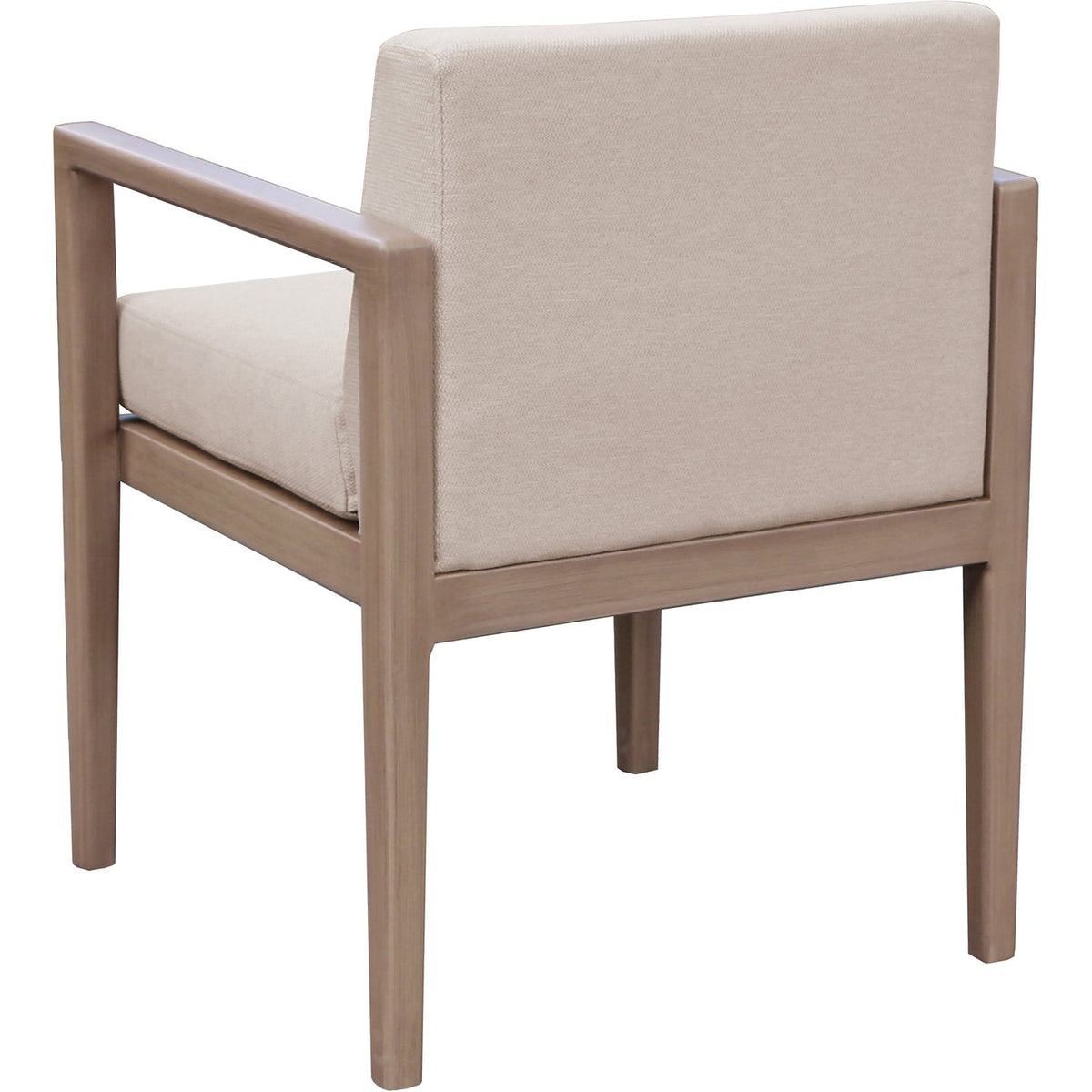 Solace Beige Olefin Performance Fabric Outdoor Patio Dining Arm Chair