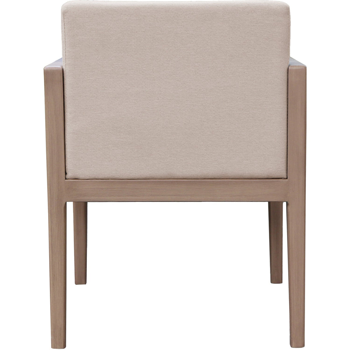 Solace Beige Olefin Performance Fabric Outdoor Patio Dining Arm Chair
