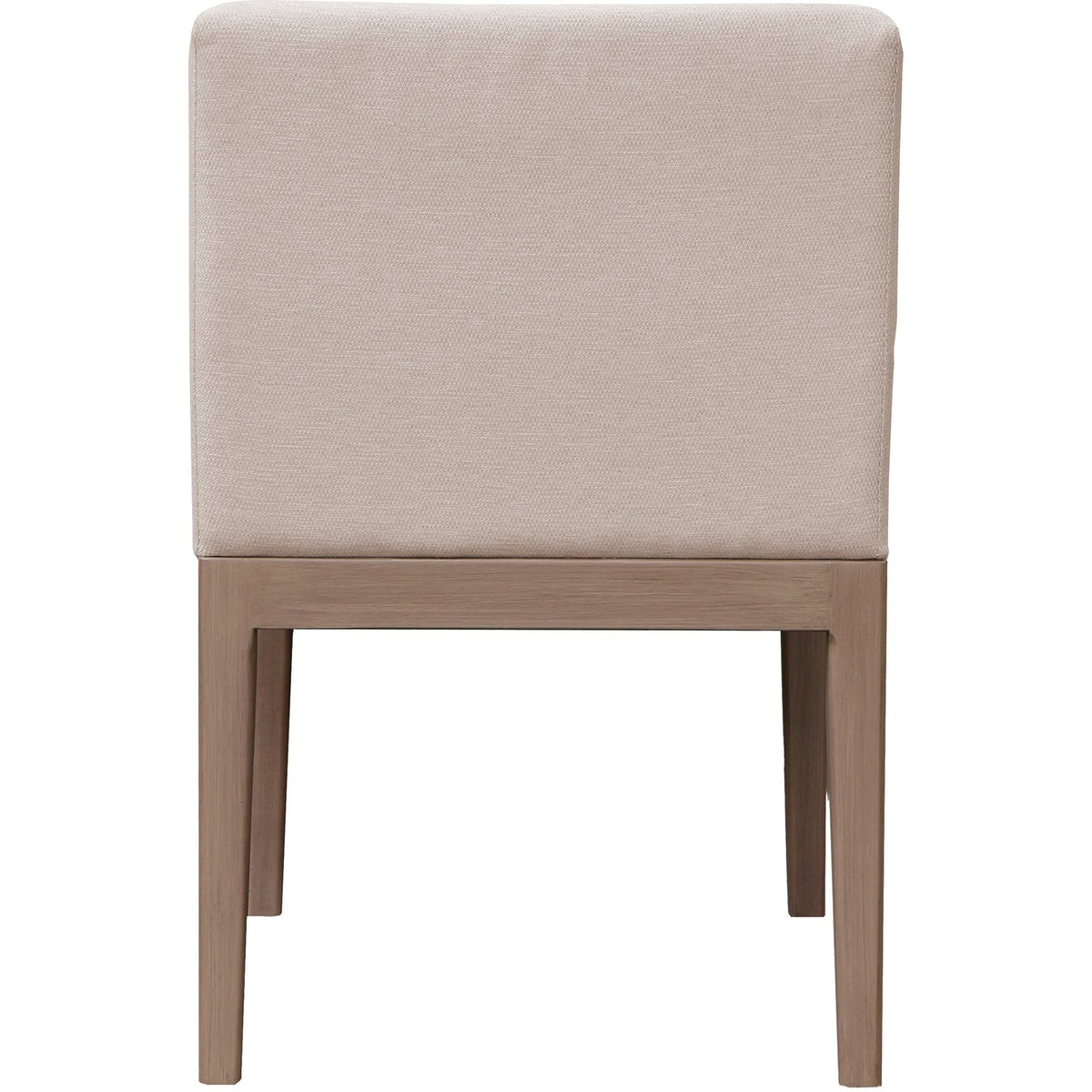 Solace Beige Olefin Performance Fabric Outdoor Patio Dining Side Chair