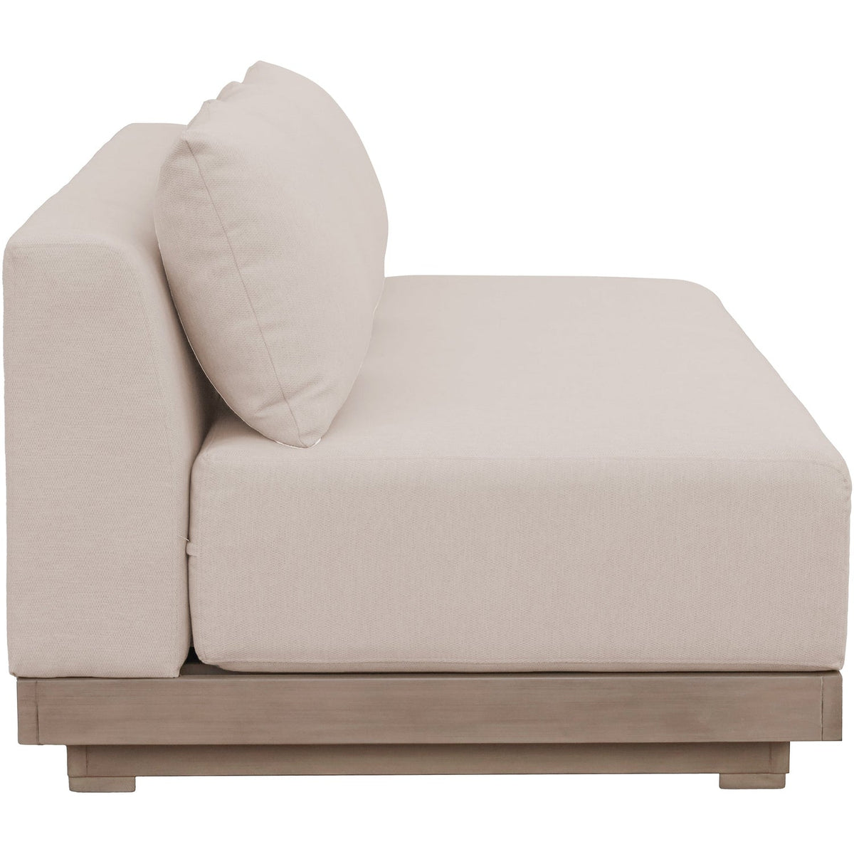 Solace 77in Beige Olefin Performance Fabric Outdoor Patio Modular Sofa
