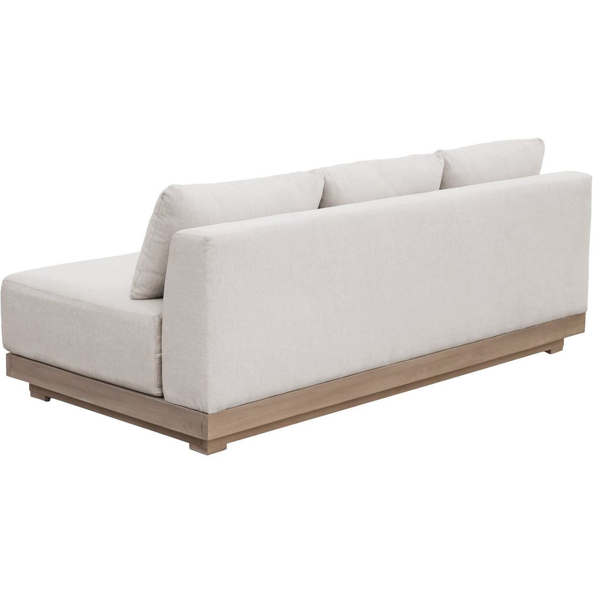 Solace 77in Cream Olefin Performance Fabric Outdoor Patio Modular Sofa