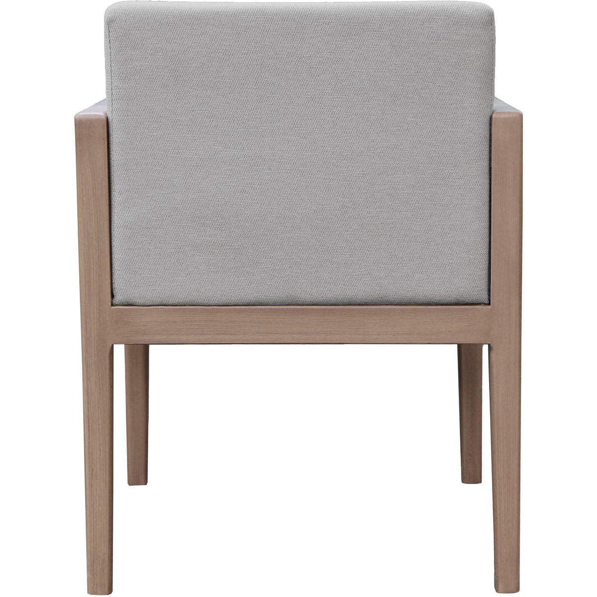 Solace Grey Olefin Performance Fabric Outdoor Patio Dining Arm Chair